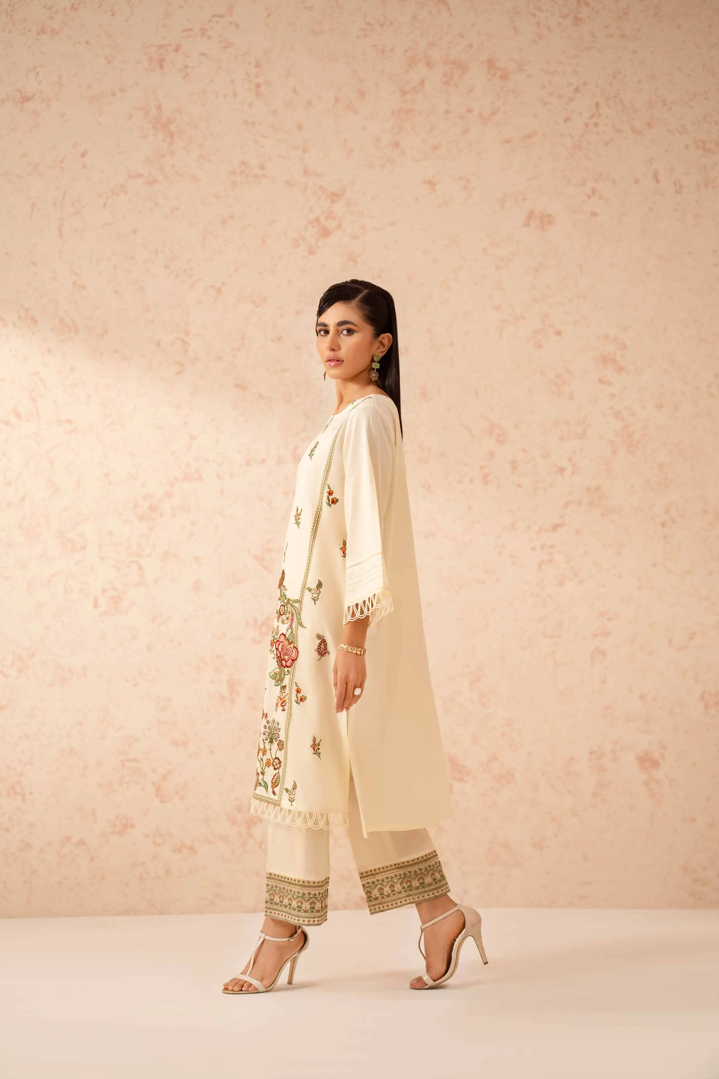 2 Piece - Dyed Embroidered Suit - 42401265