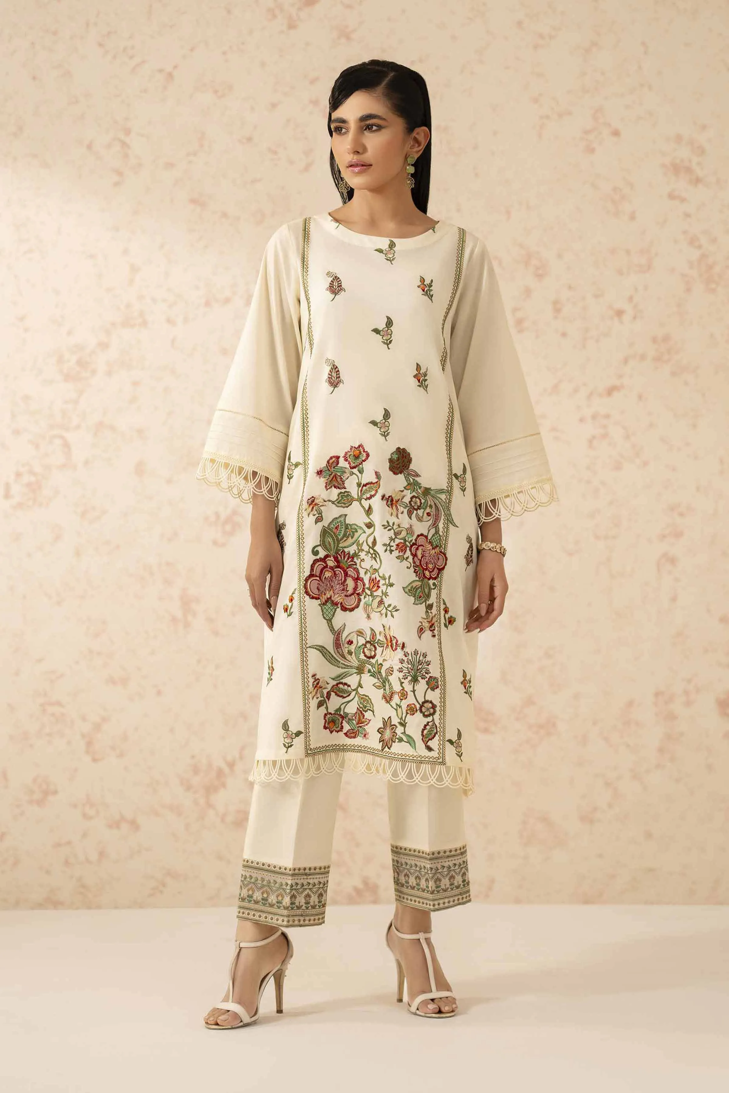2 Piece - Dyed Embroidered Suit - 42401265