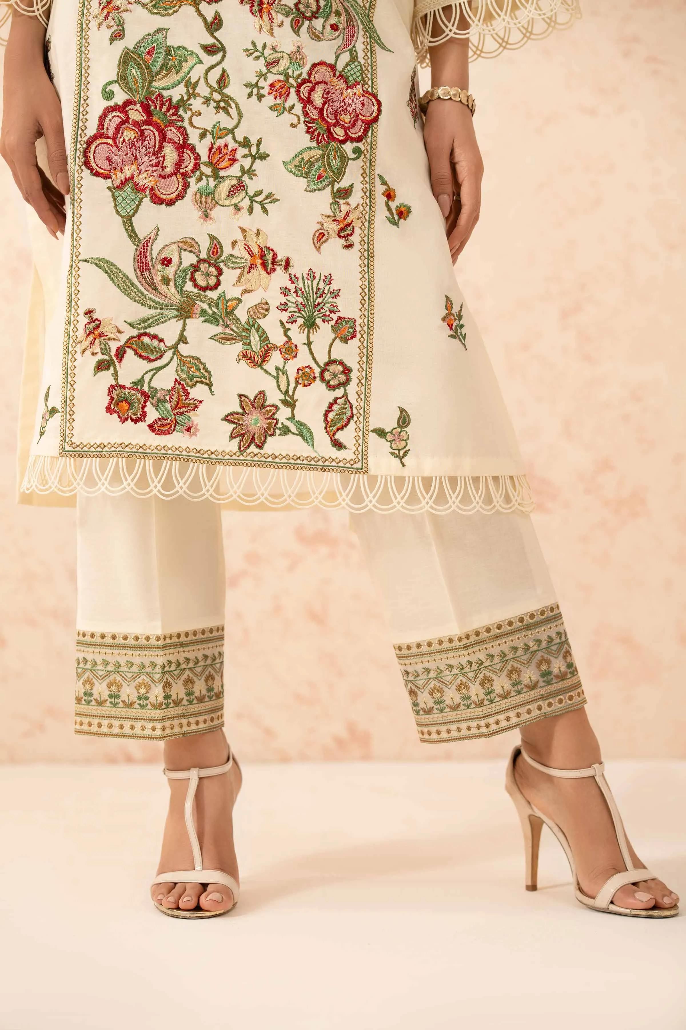 2 Piece - Dyed Embroidered Suit - 42401265