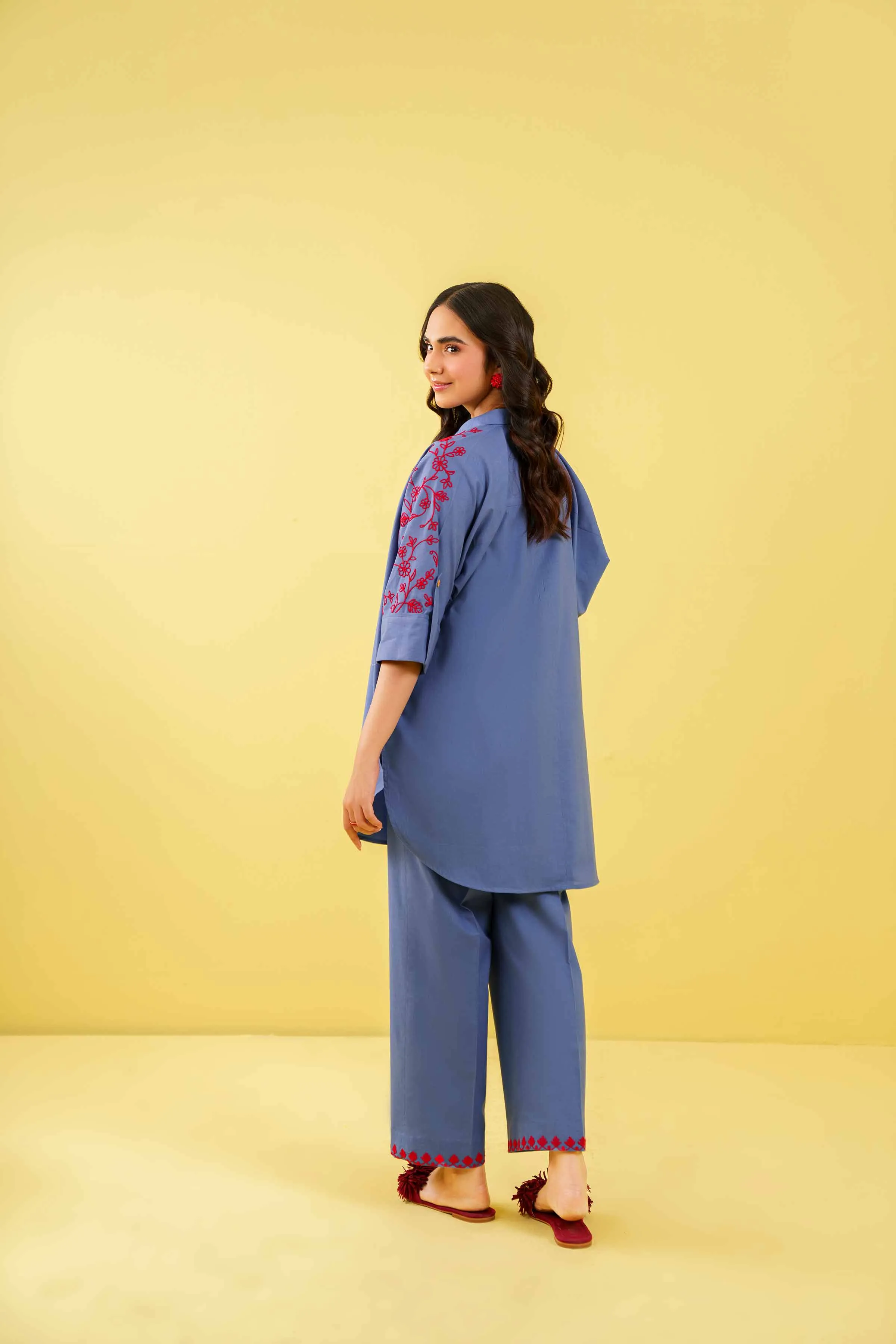 2 Piece - Embroidered Suit - AS24-59