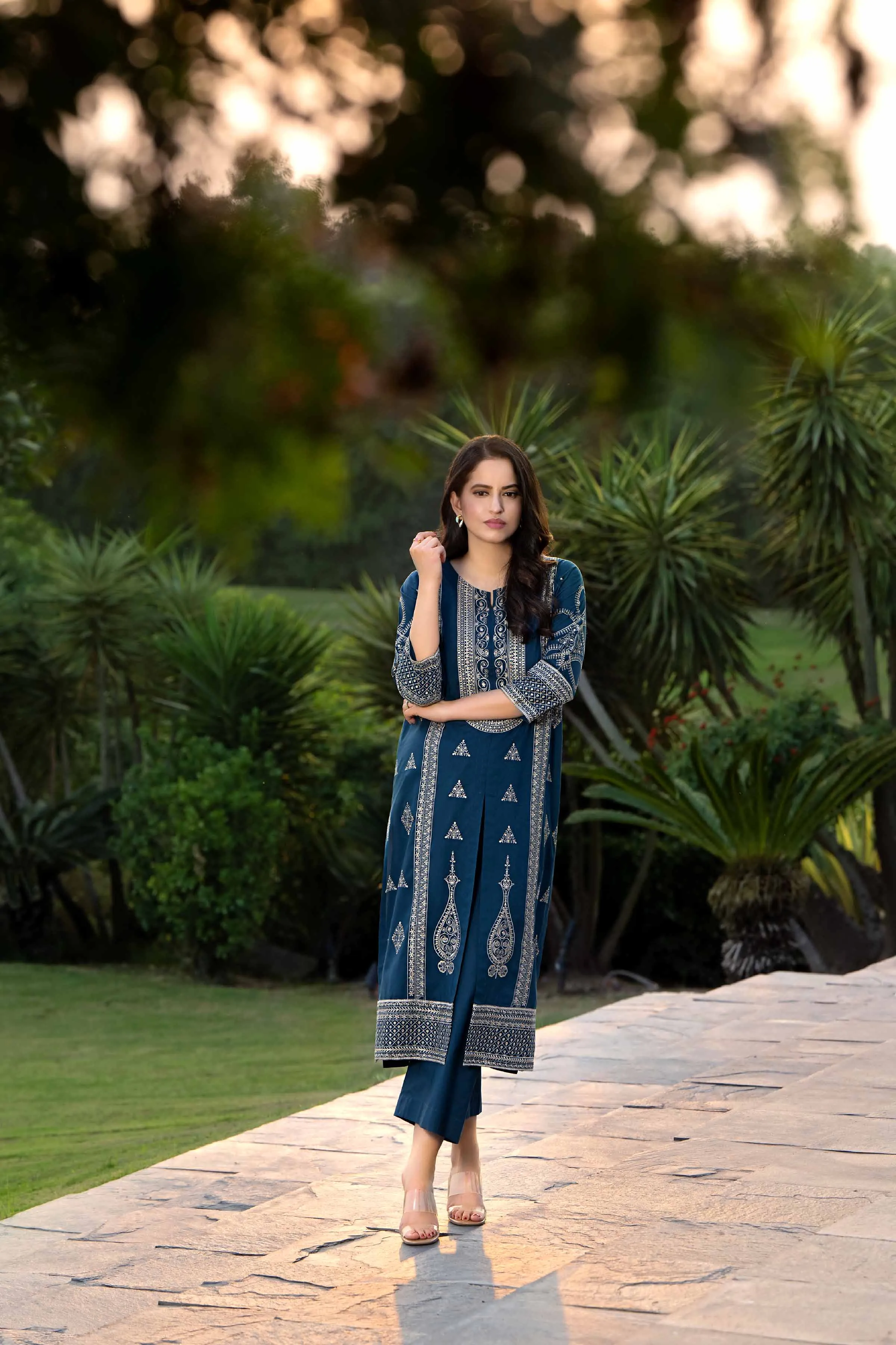 2 Piece - Embroidered Suit - KFE23-13