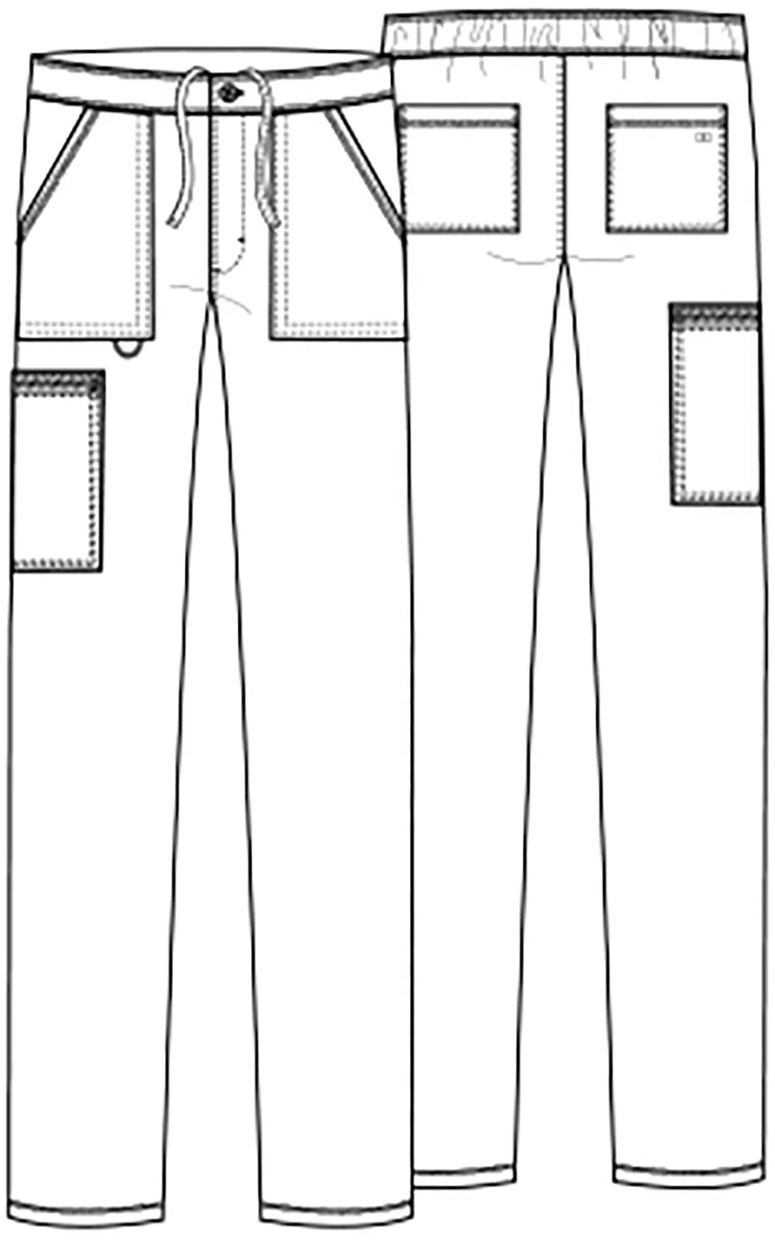 Allura Tall Men's Fly Front Cargo Scrub Pant CKA186T