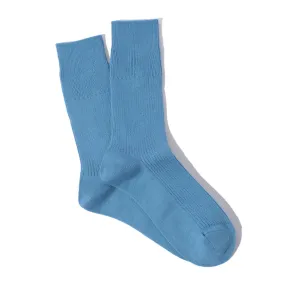 Anonymous Ism Brilliant Ink Blue Cotton Blend Crew Socks
