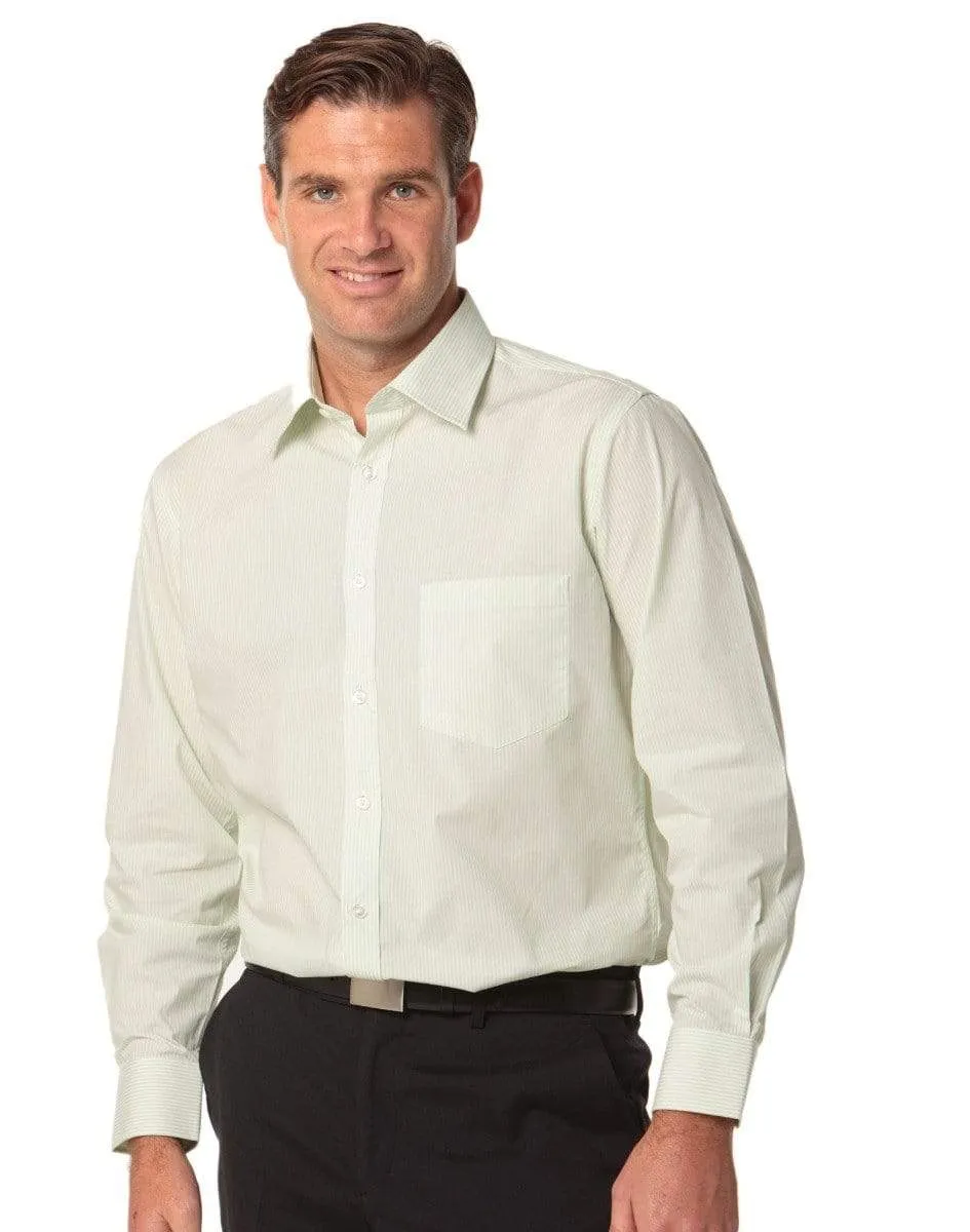 BENCHMARK Men's Balance Stripe Long Sleeve Shirt M7232