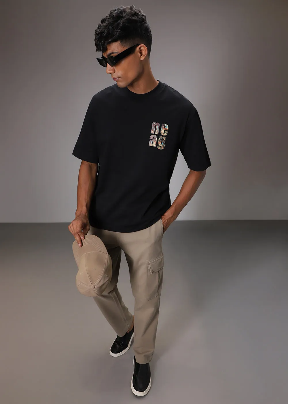 Bloomage Black Oversized T-shirt