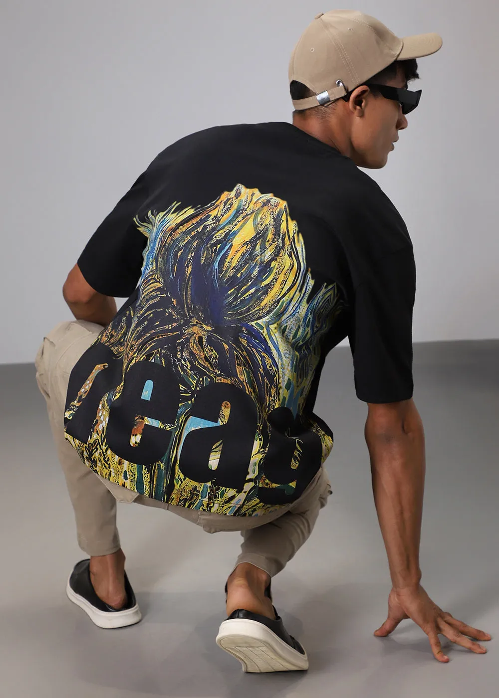 Bloomage Black Oversized T-shirt