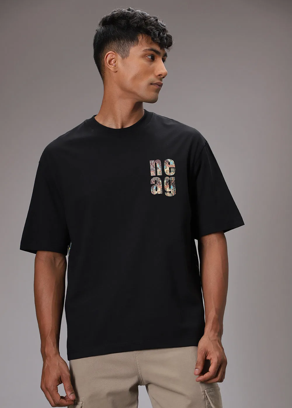 Bloomage Black Oversized T-shirt