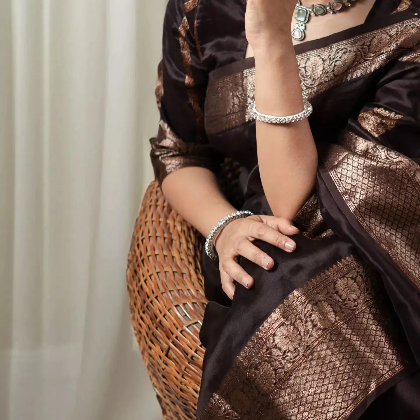 Bollywood Party Banarasi Soft Silk Saree,Classic Wedding Sari & Blouse