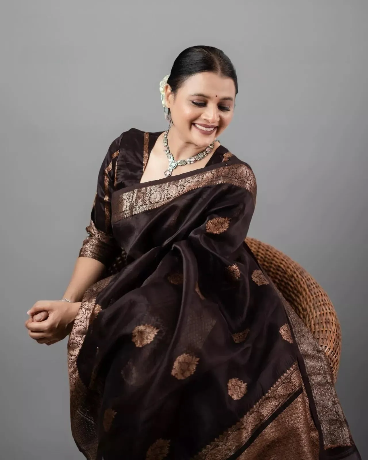 Bollywood Party Banarasi Soft Silk Saree,Classic Wedding Sari & Blouse