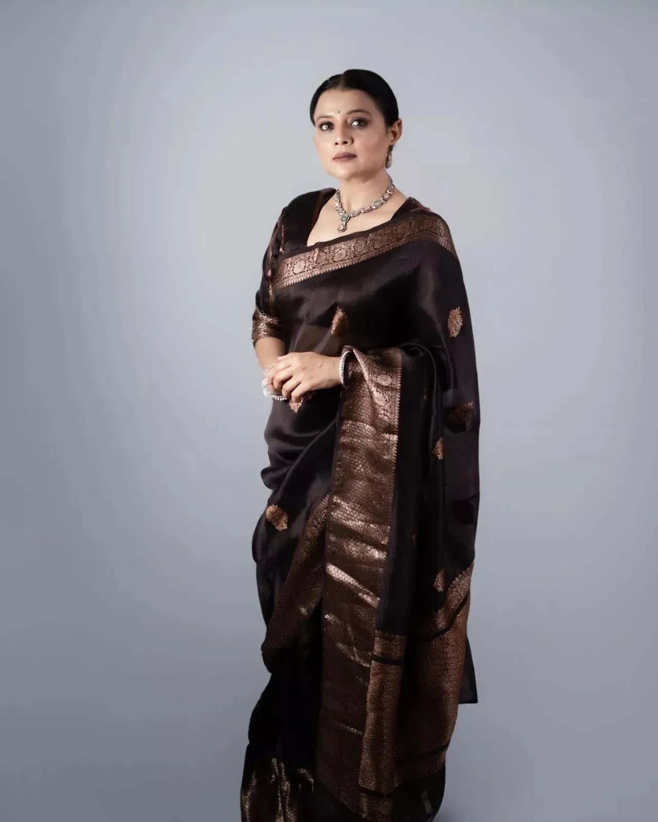 Bollywood Party Banarasi Soft Silk Saree,Classic Wedding Sari & Blouse