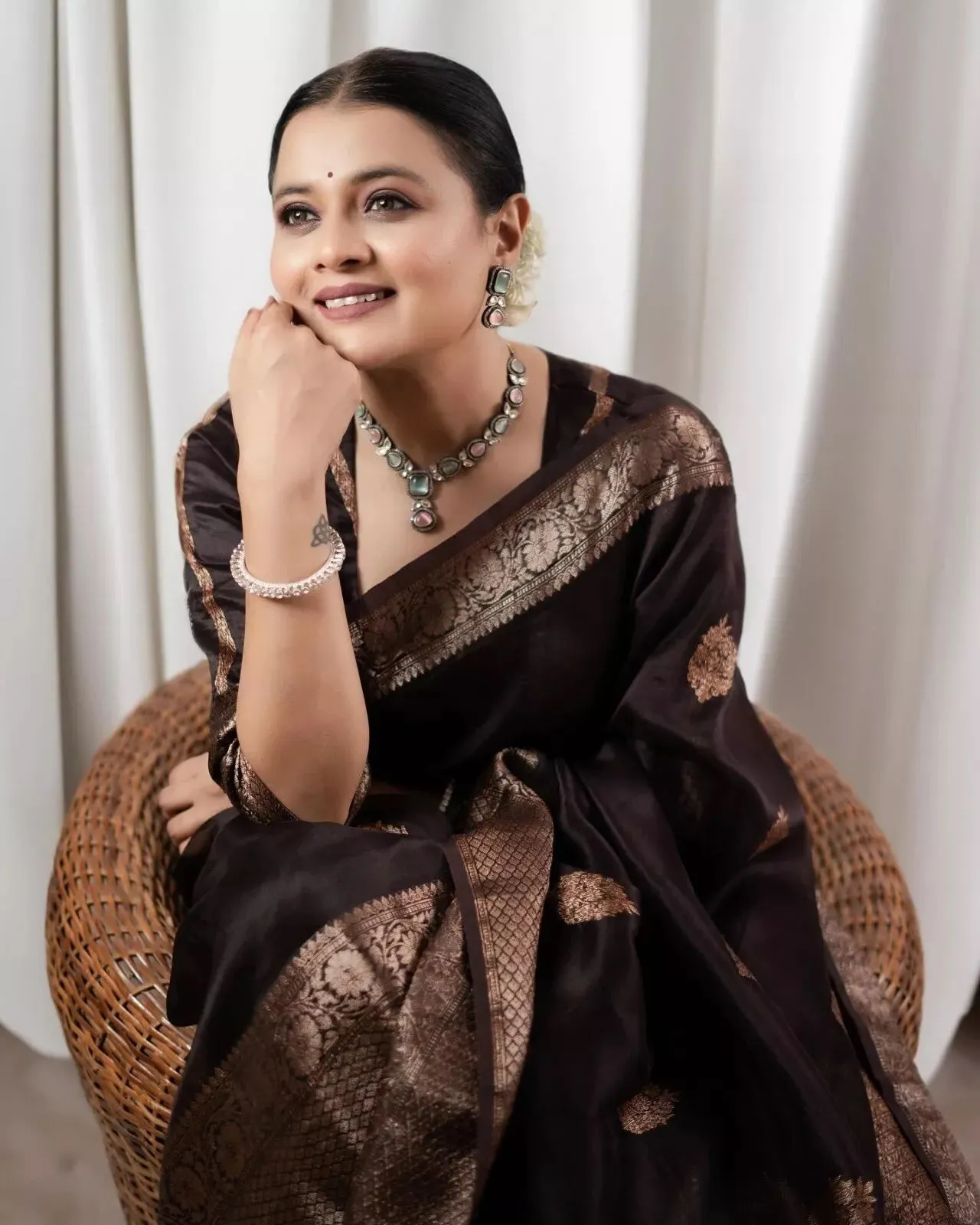 Bollywood Party Banarasi Soft Silk Saree,Classic Wedding Sari & Blouse