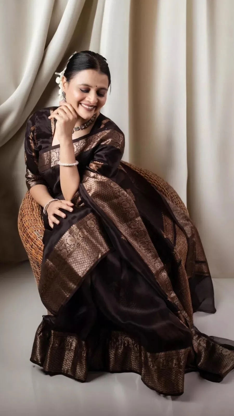 Bollywood Party Banarasi Soft Silk Saree,Classic Wedding Sari & Blouse