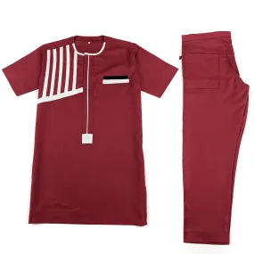 Burgundy Short Sleeve Set