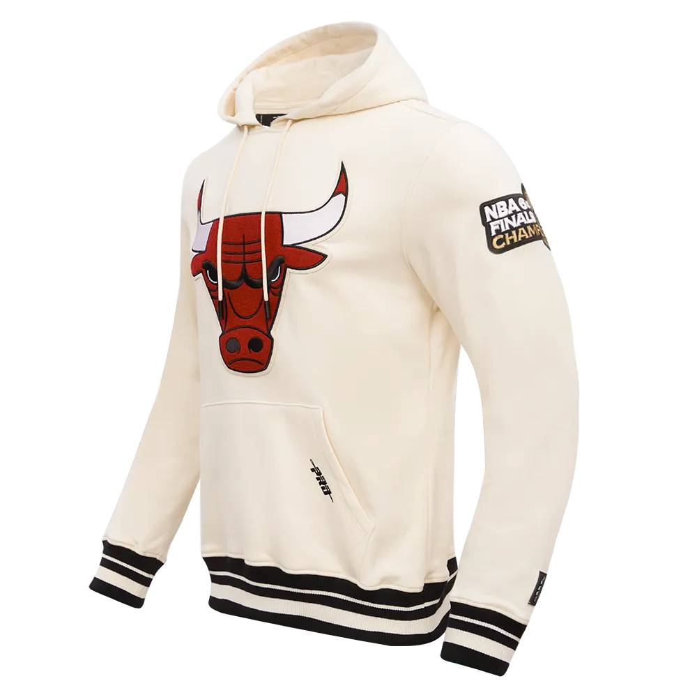 CHICAGO BULLS RETRO CLASSIC FLC PO HOODIE (EGGSHELL/ BLACK)