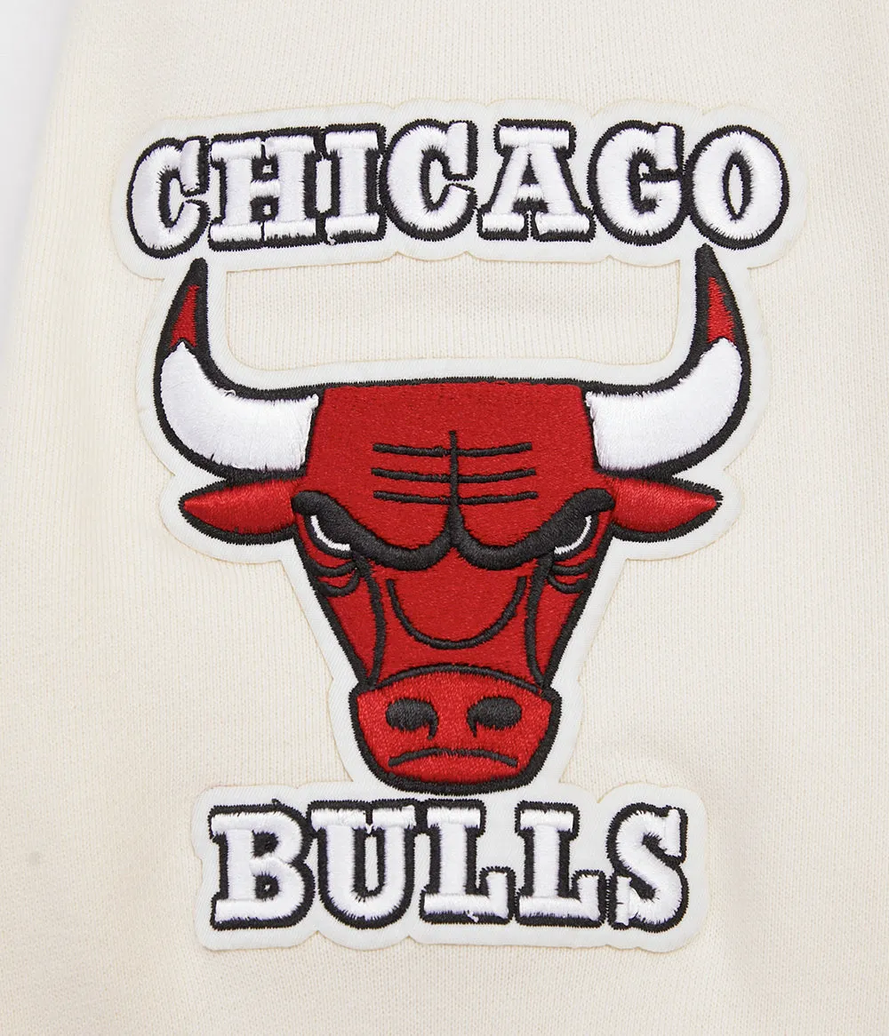 CHICAGO BULLS RETRO CLASSIC FLC PO HOODIE (EGGSHELL/ BLACK)
