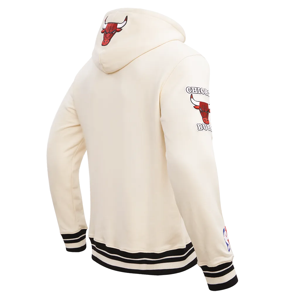 CHICAGO BULLS RETRO CLASSIC FLC PO HOODIE (EGGSHELL/ BLACK)