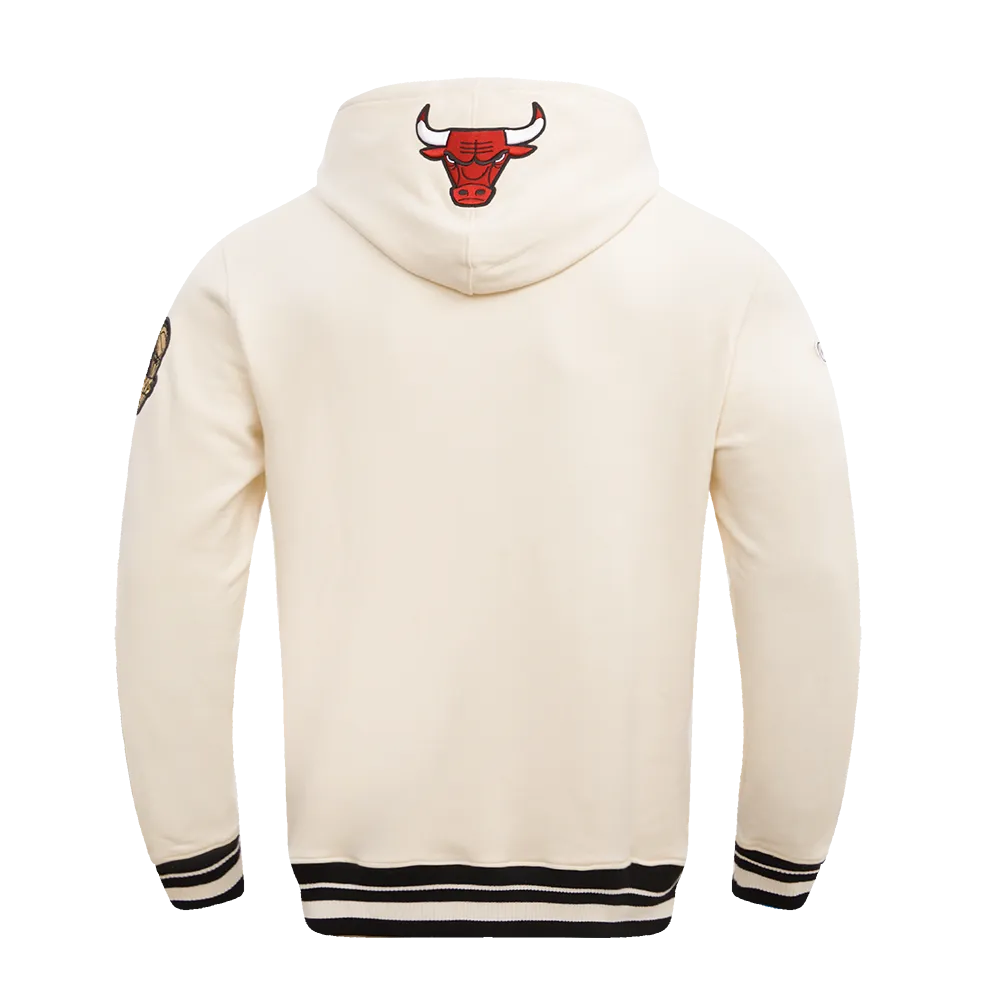 CHICAGO BULLS RETRO CLASSIC FLC PO HOODIE (EGGSHELL/ BLACK)