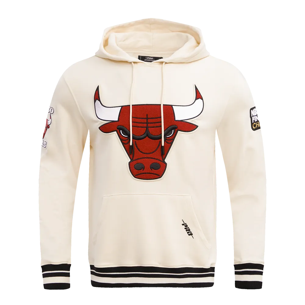 CHICAGO BULLS RETRO CLASSIC FLC PO HOODIE (EGGSHELL/ BLACK)
