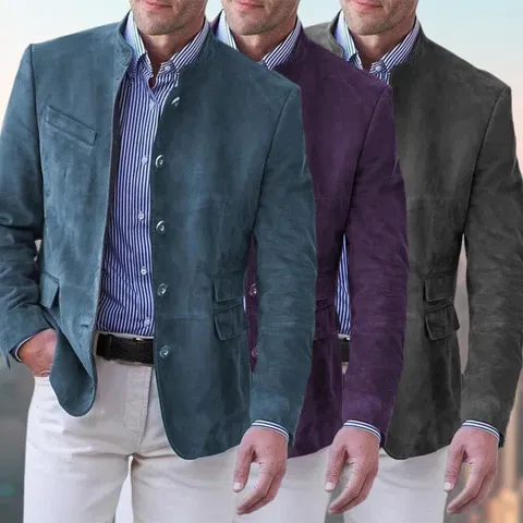 Classic button-down jacket for men