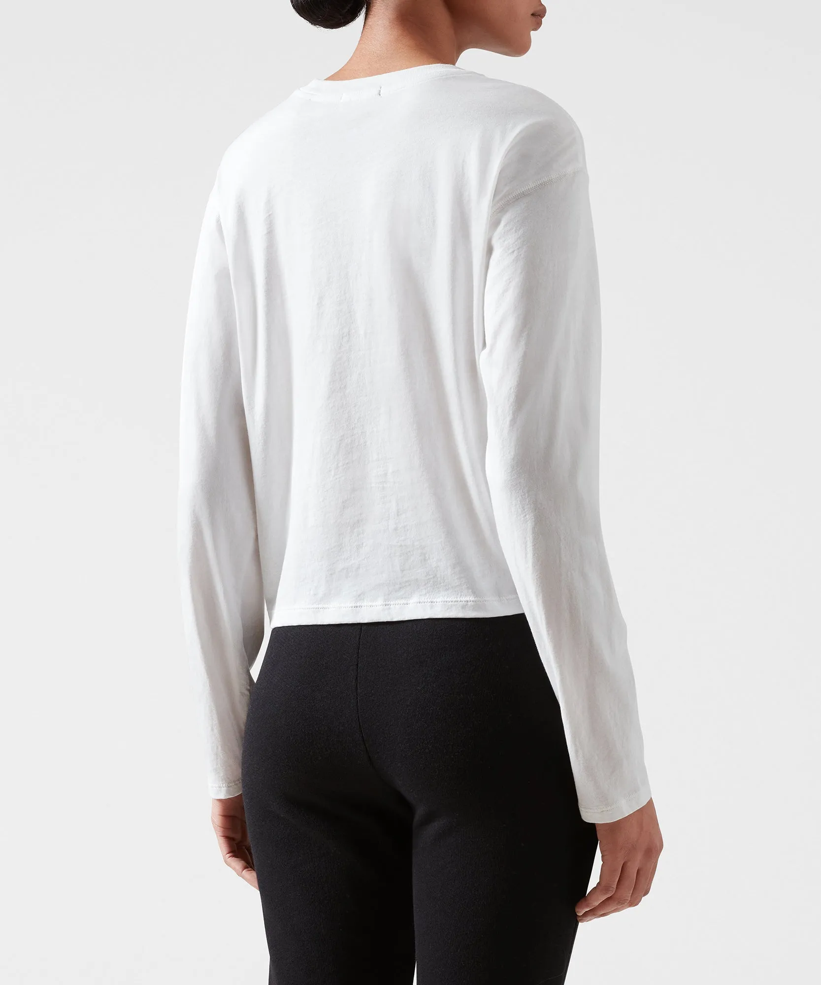 Classic Jersey Long Sleeve Boy Tee - White