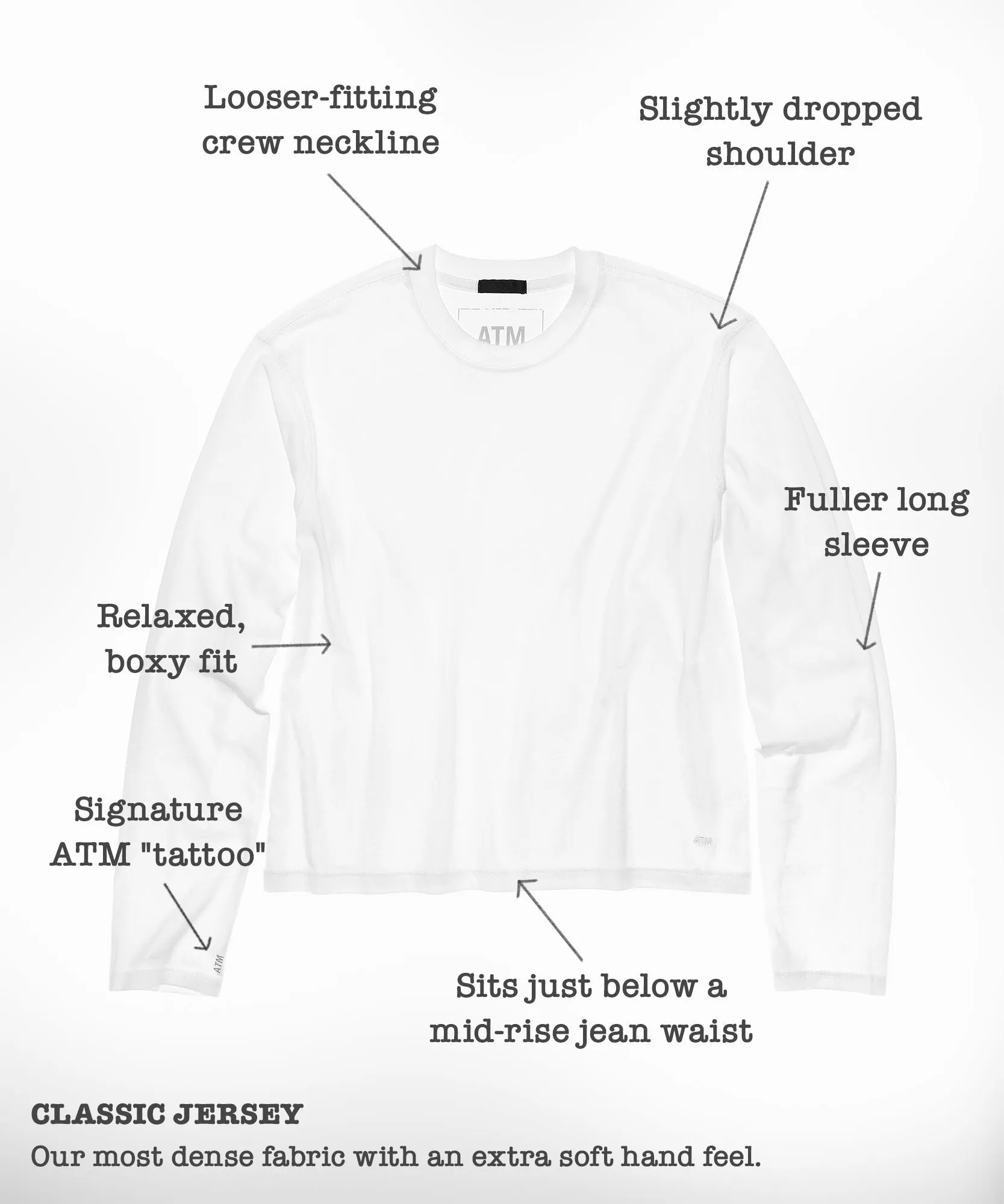Classic Jersey Long Sleeve Boy Tee - White