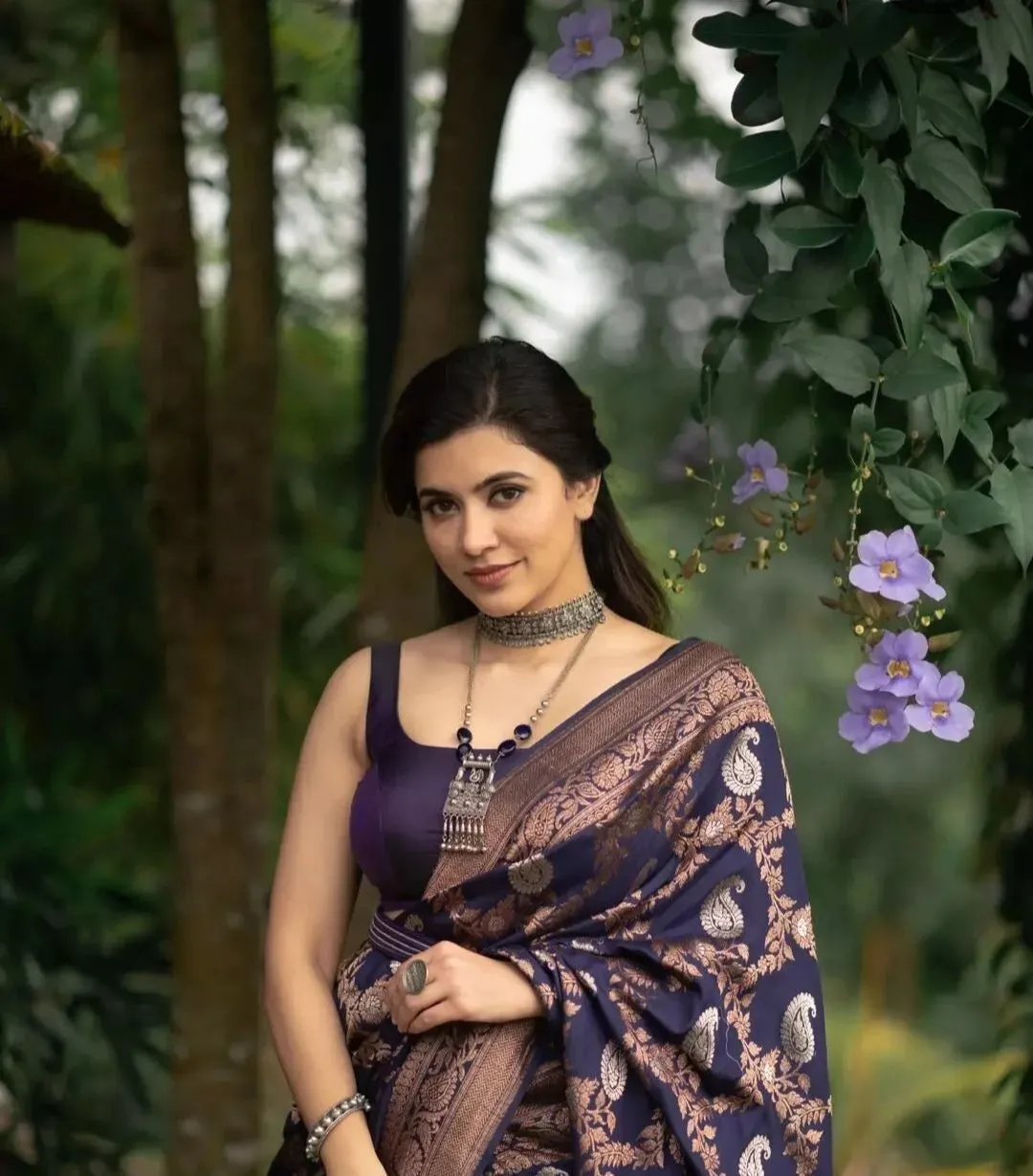 Classic Wear Soft Lichi Silk Saree,Party Wedding Indian Sari With Blouse