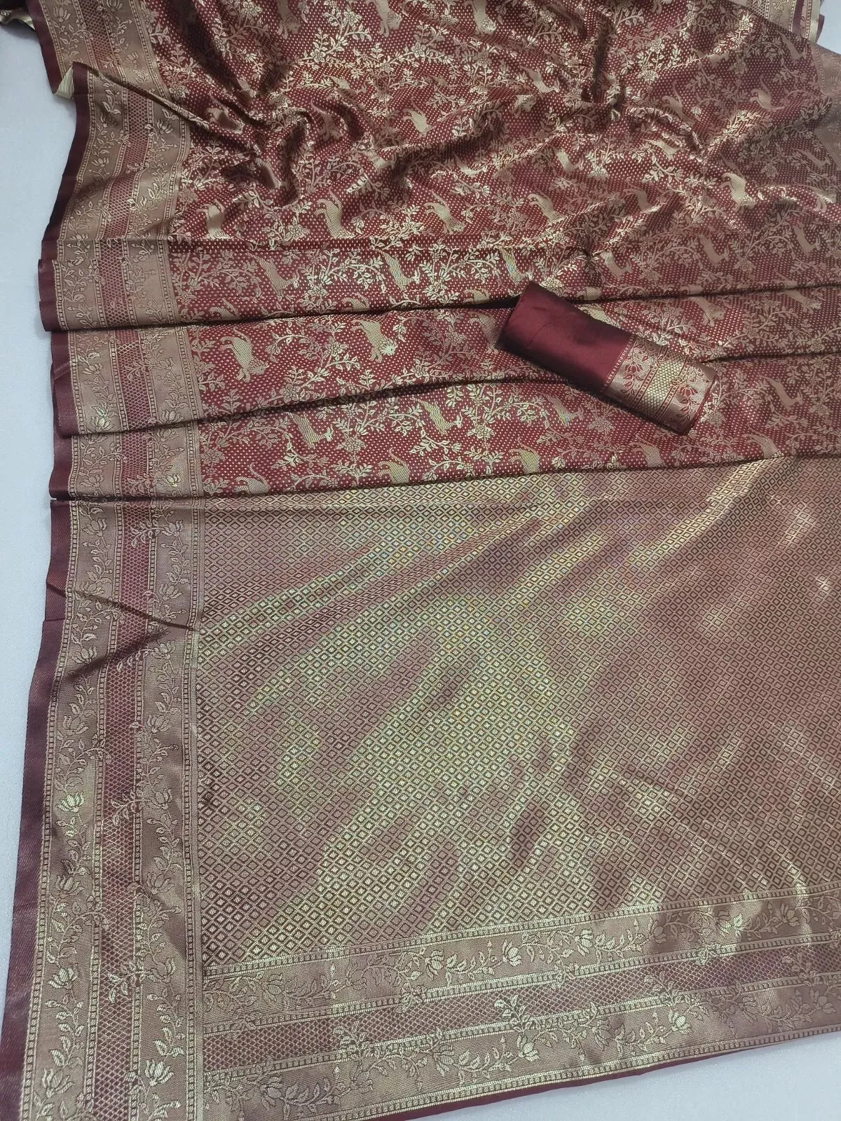 Classic Wedding Banarasi Soft Silk Saree & Blouse