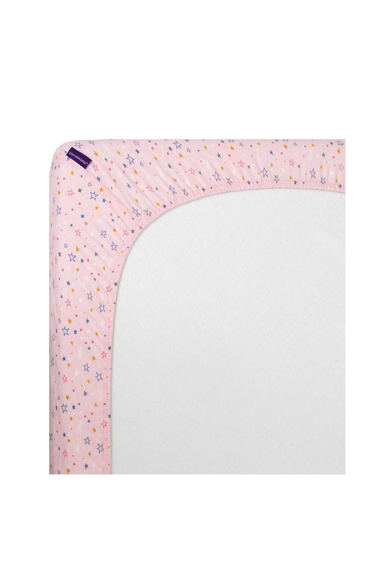Clevamama Jersey Cot Bed Fitted Sheet 2pk