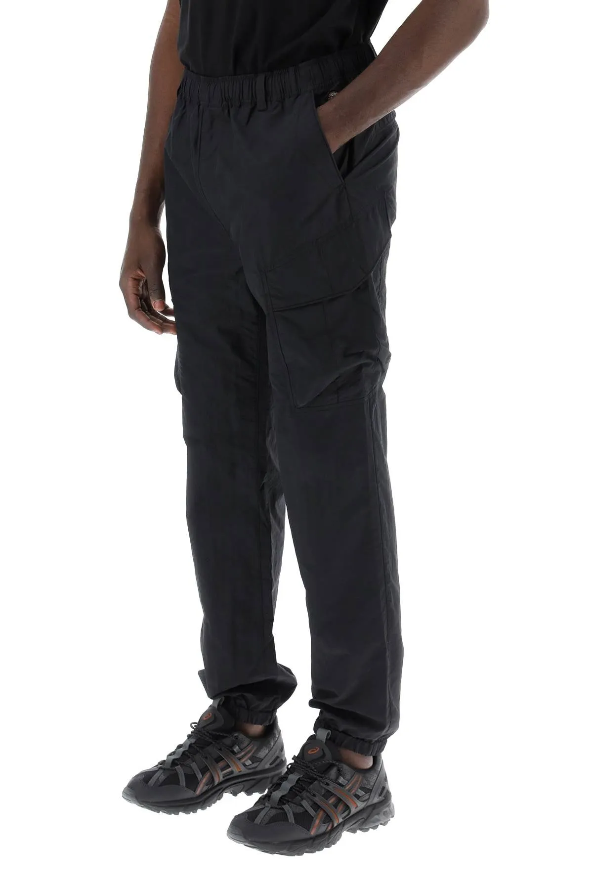 edmund cargo pants in nylon poplin fabric