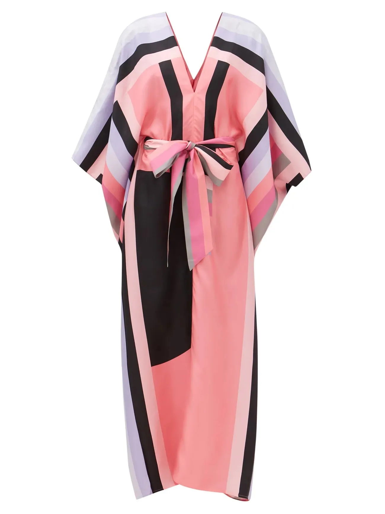 Elegant Silk Crepe Kaftan, Beach Wear Stylist Caftan For Women's