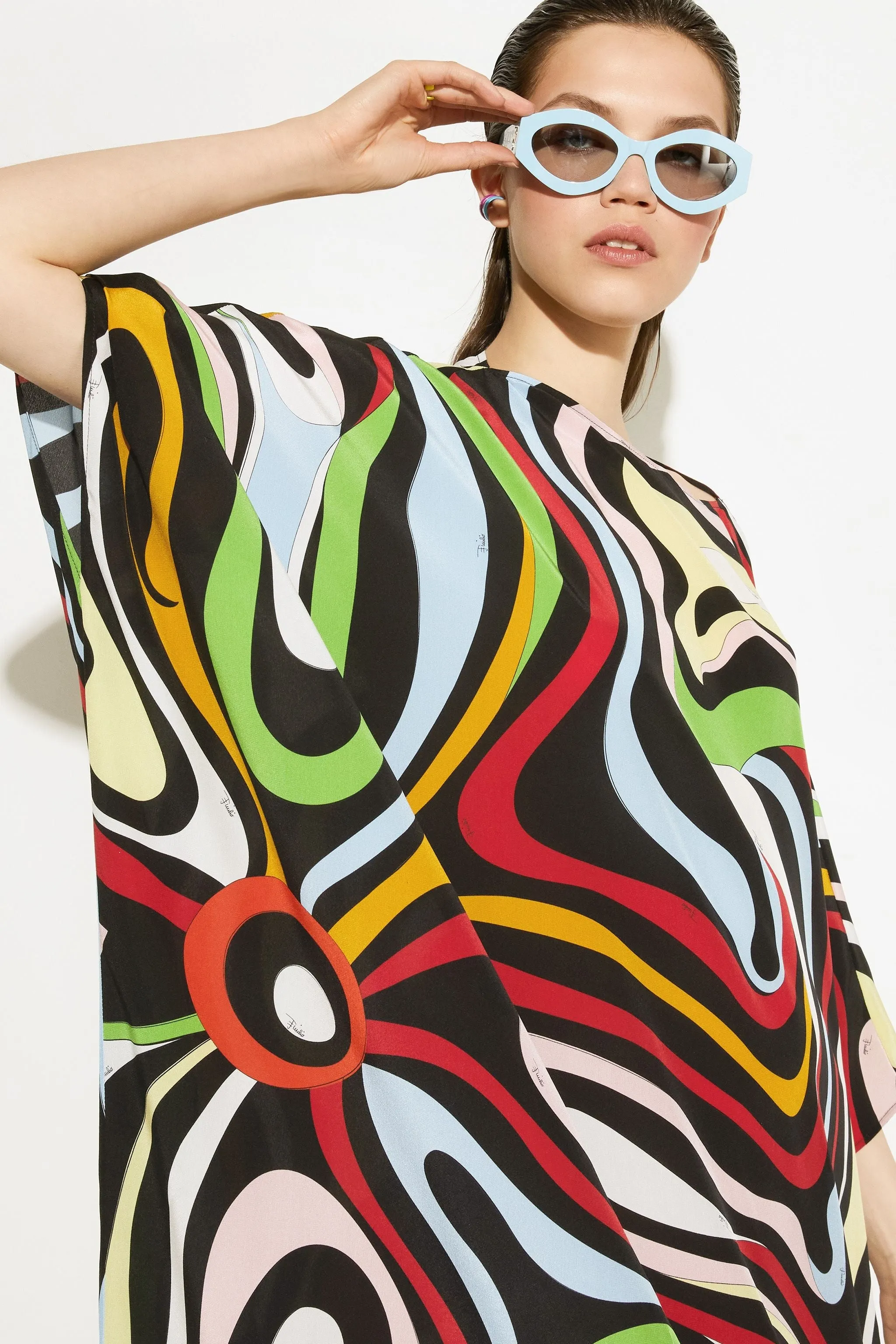 Elegant Silk Crepe Kaftan – Lightweight and Perfect Caftan For Women's