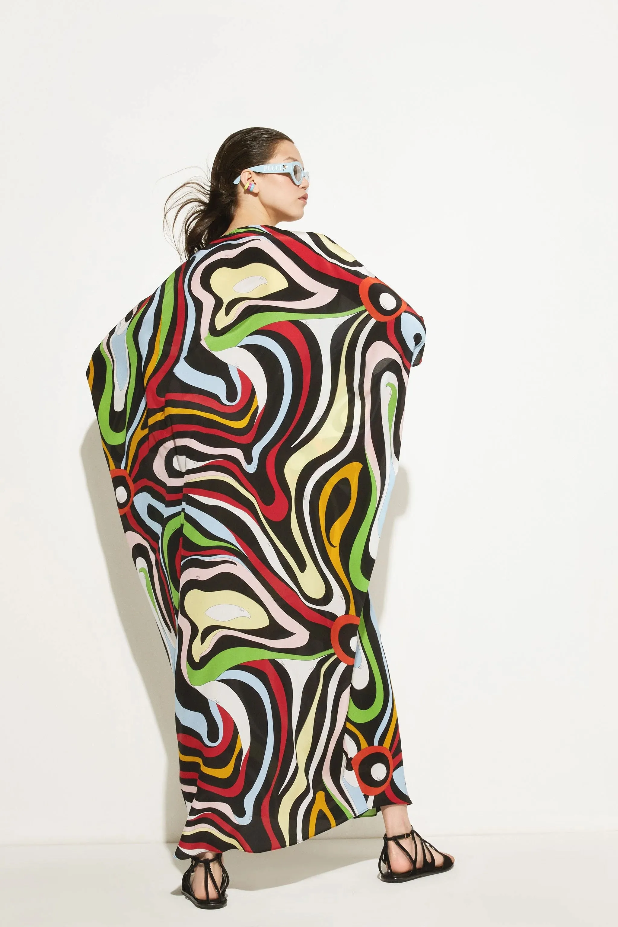 Elegant Silk Crepe Kaftan – Lightweight and Perfect Caftan For Women's