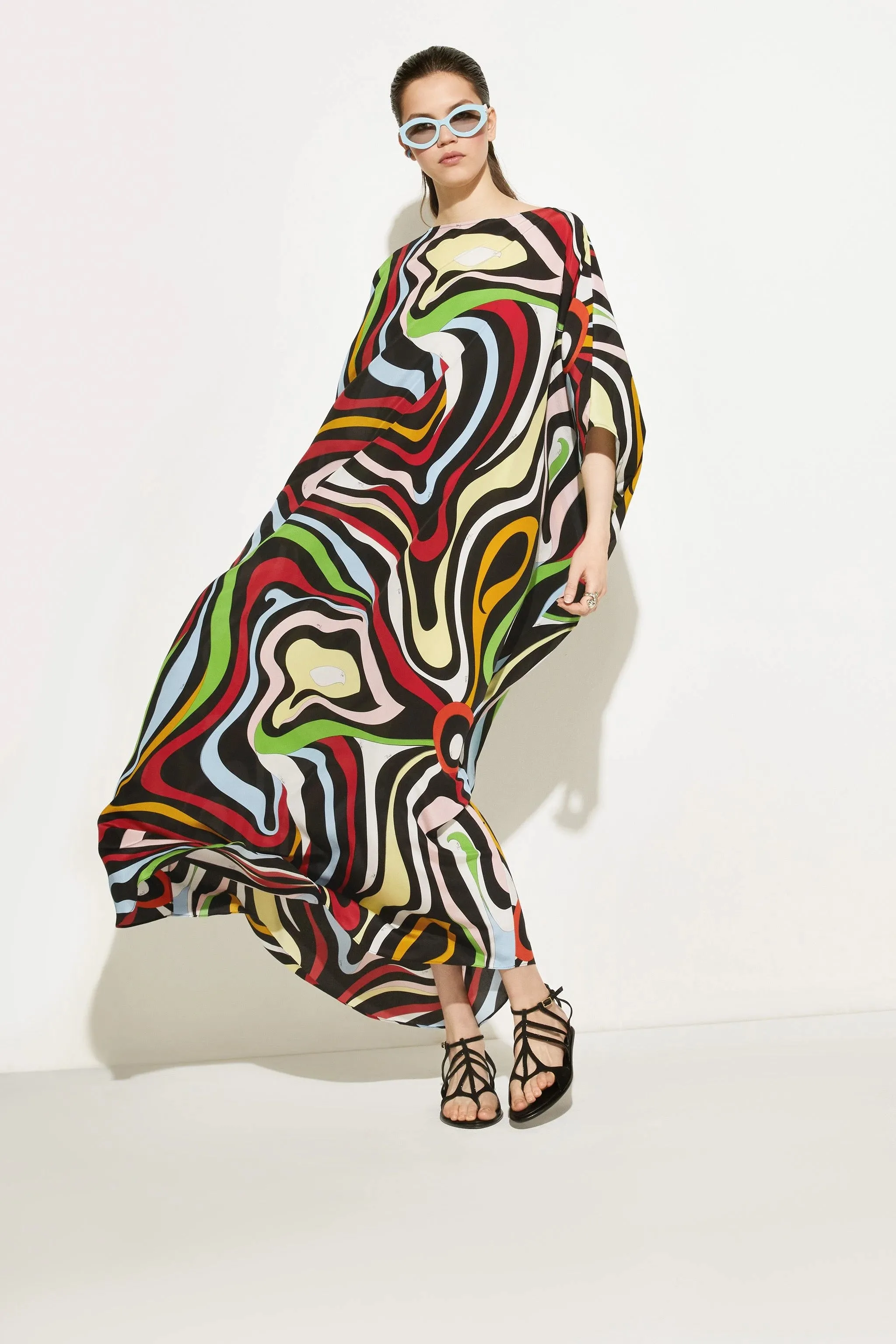 Elegant Silk Crepe Kaftan – Lightweight and Perfect Caftan For Women's