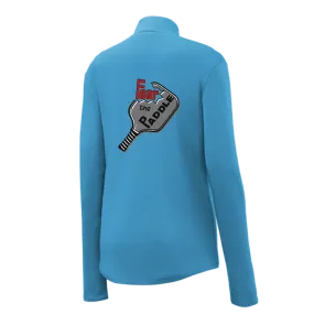 Fear The Pickleball Paddle | Women’s 1/4 Zip Pullover Athletic Shirt | 100% Polyester
