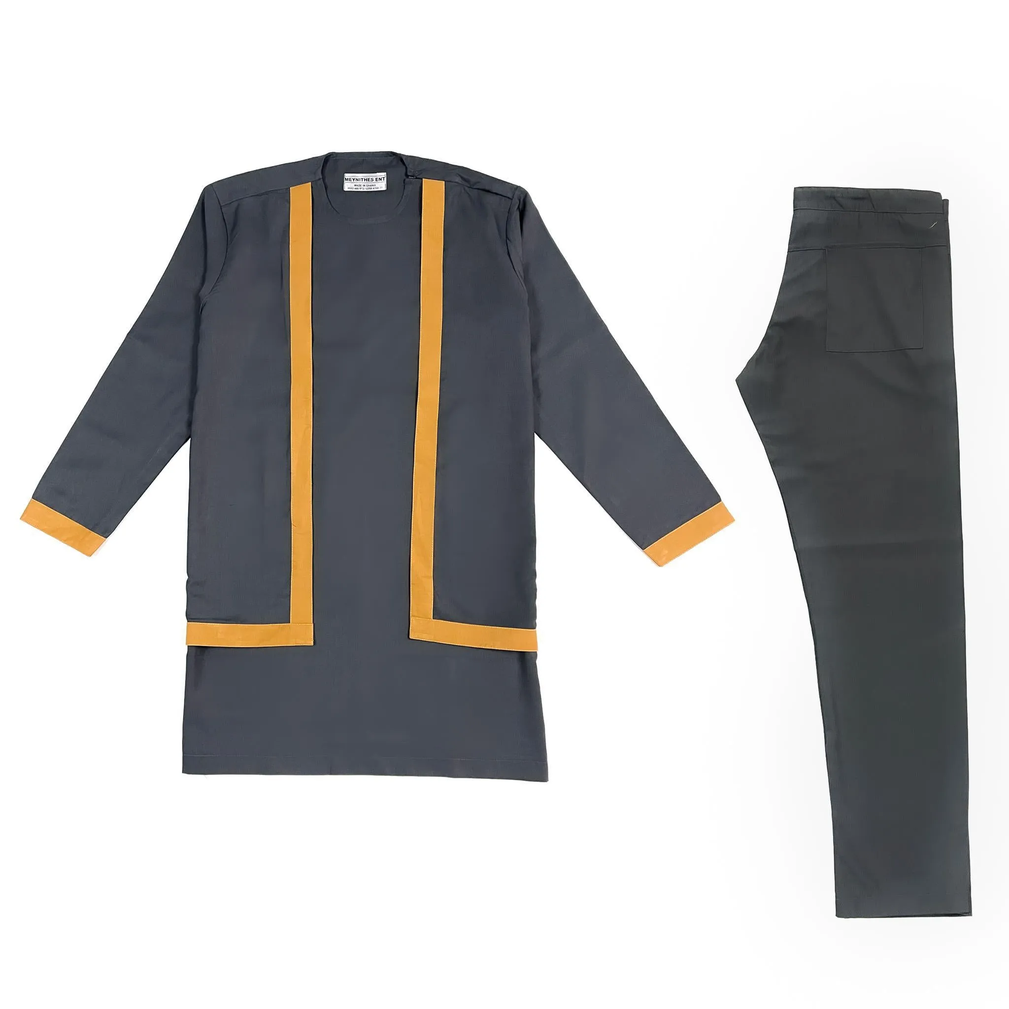 Grey And Yellow Long Sleeve Set