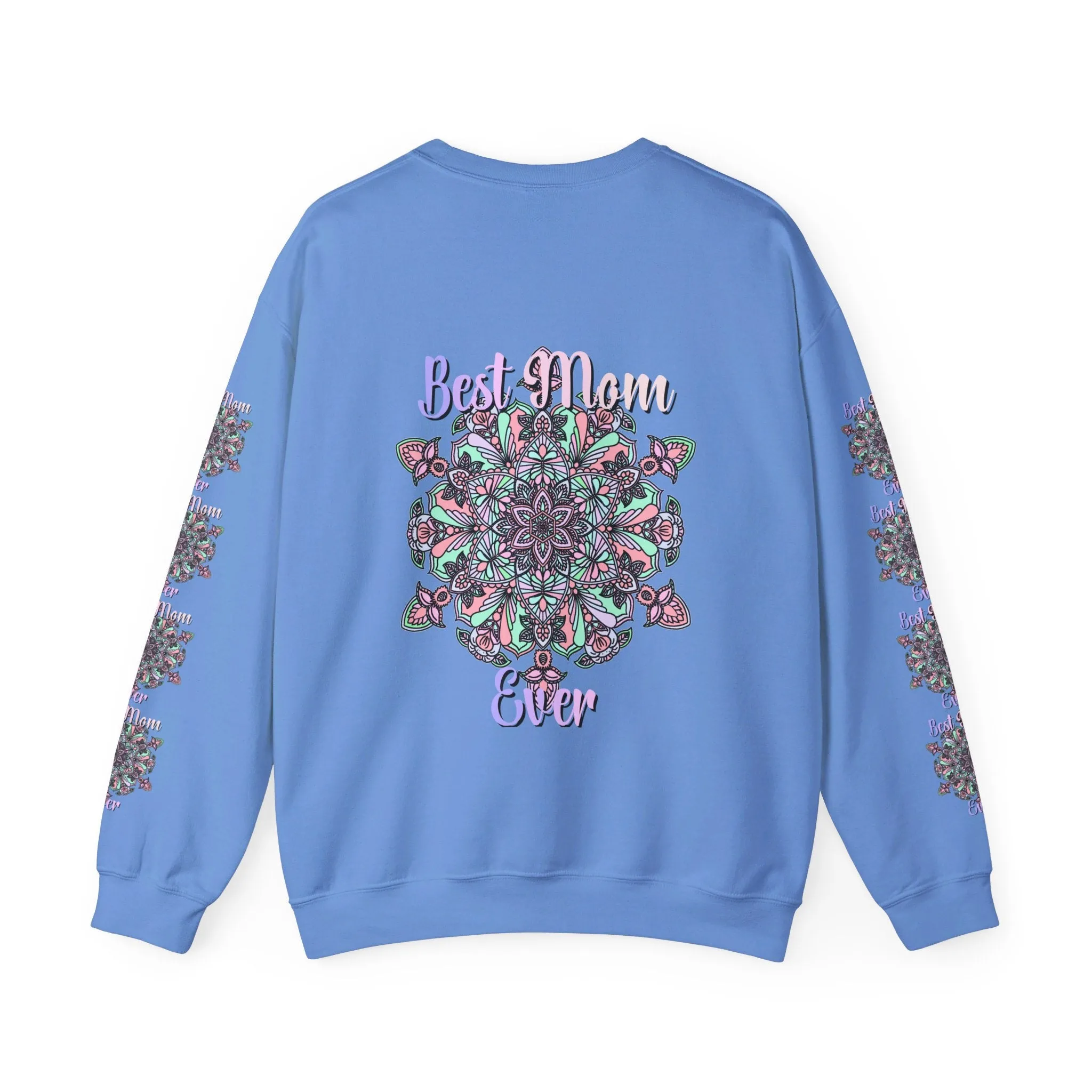Handmade Mandala Design Sweatshirt - Best Mom Ever