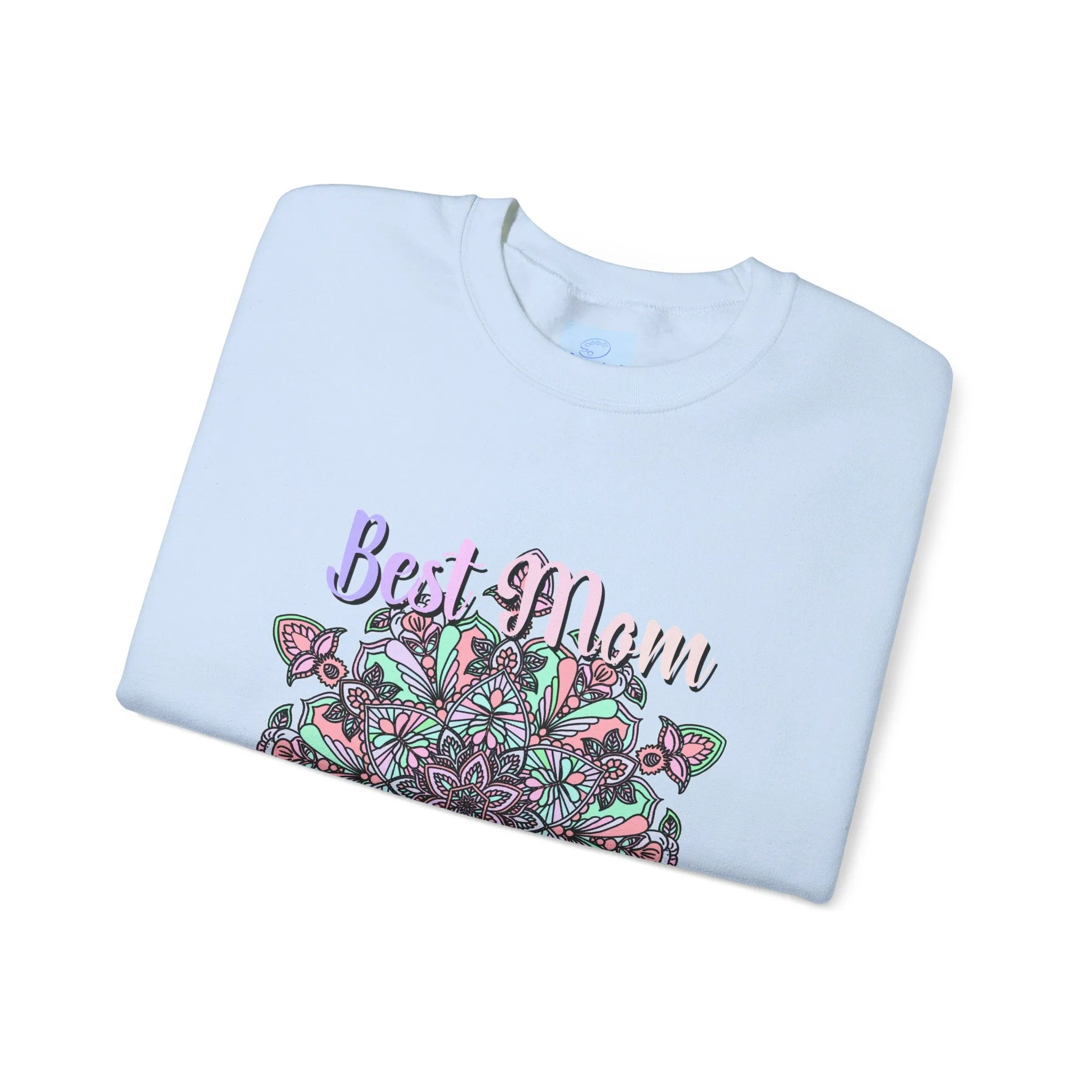 Handmade Mandala Design Sweatshirt - Best Mom Ever