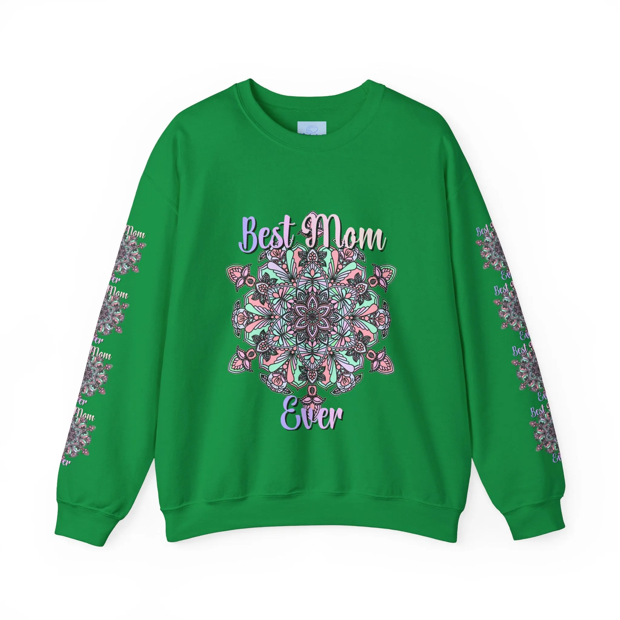Handmade Mandala Design Sweatshirt - Best Mom Ever
