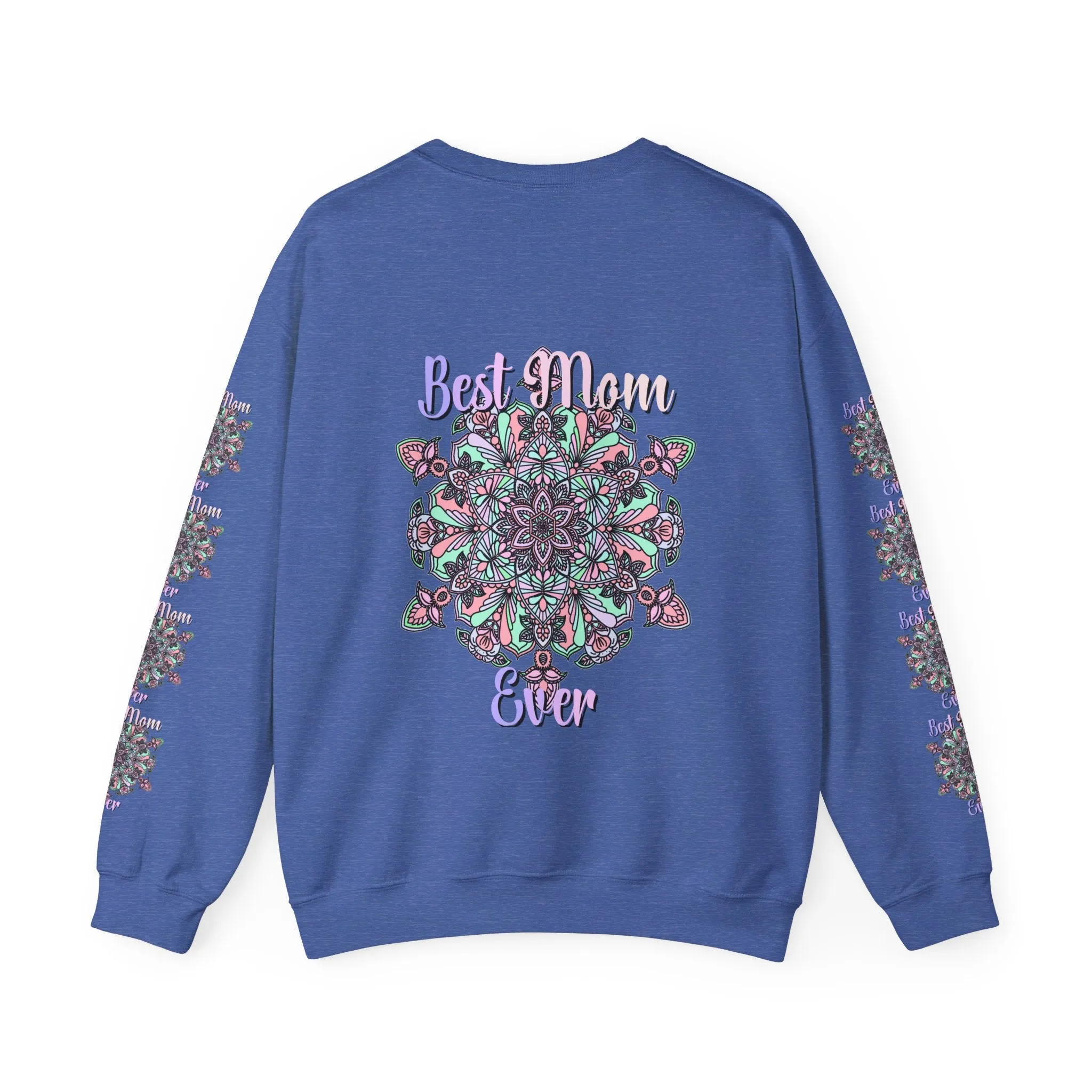 Handmade Mandala Design Sweatshirt - Best Mom Ever