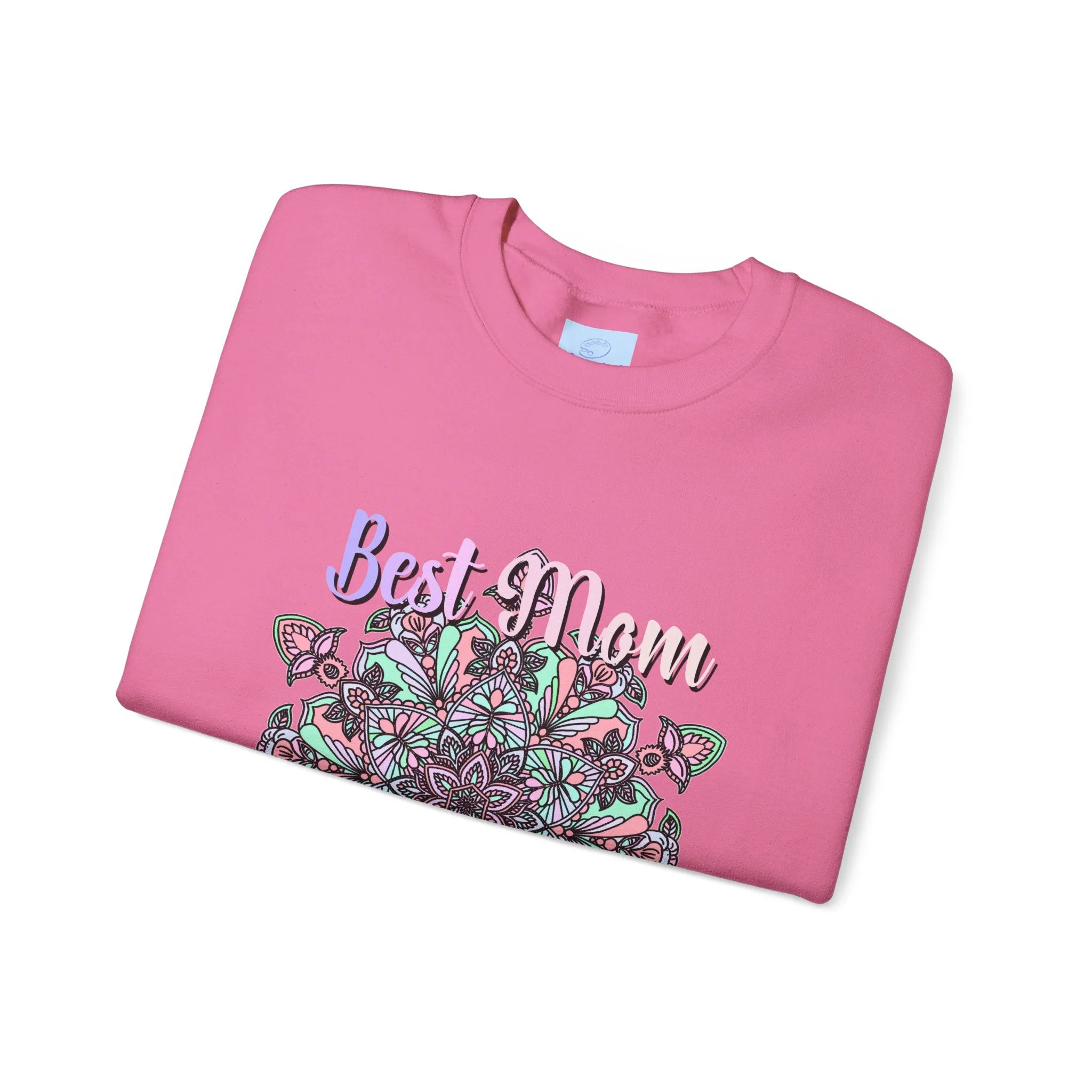 Handmade Mandala Design Sweatshirt - Best Mom Ever