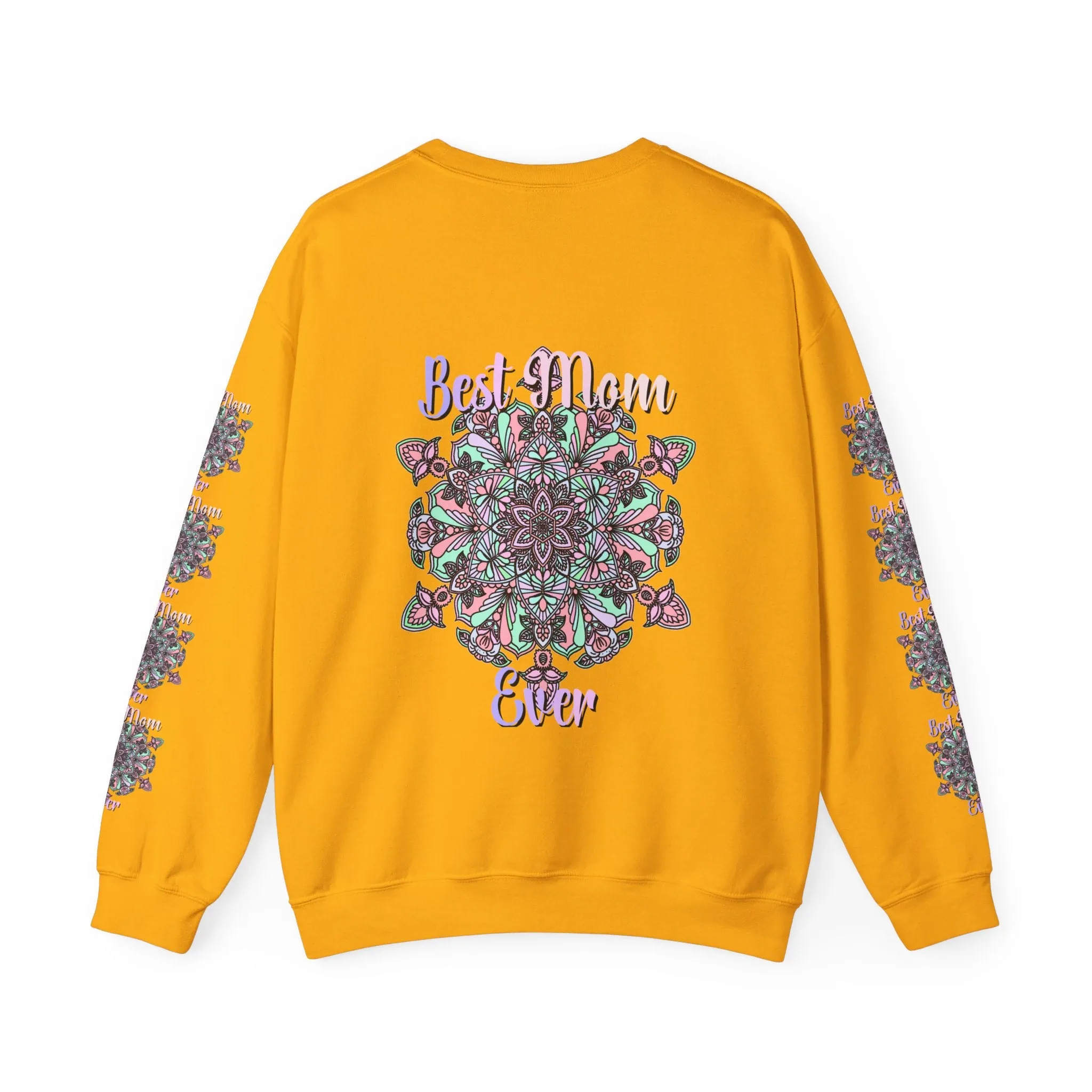 Handmade Mandala Design Sweatshirt - Best Mom Ever