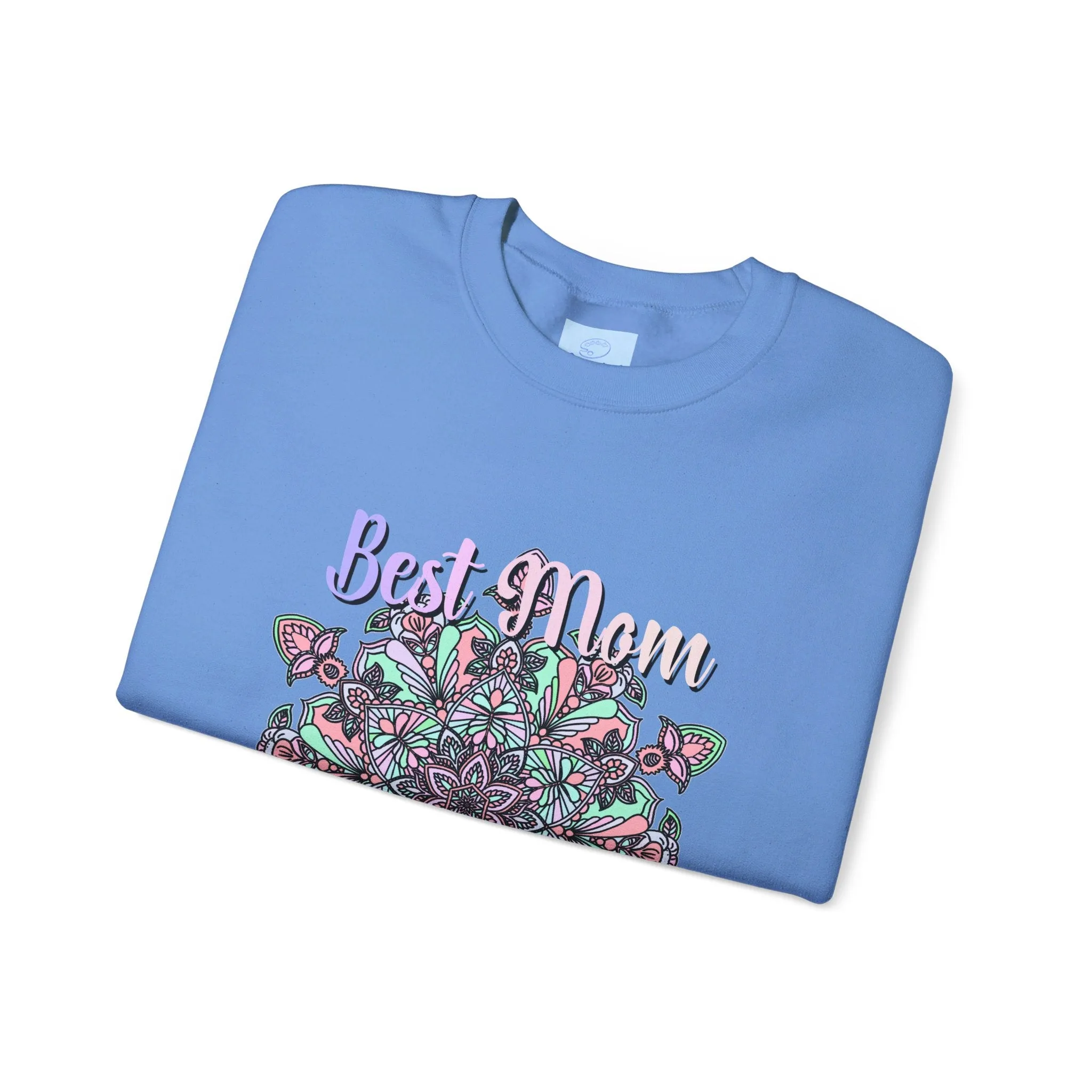 Handmade Mandala Design Sweatshirt - Best Mom Ever