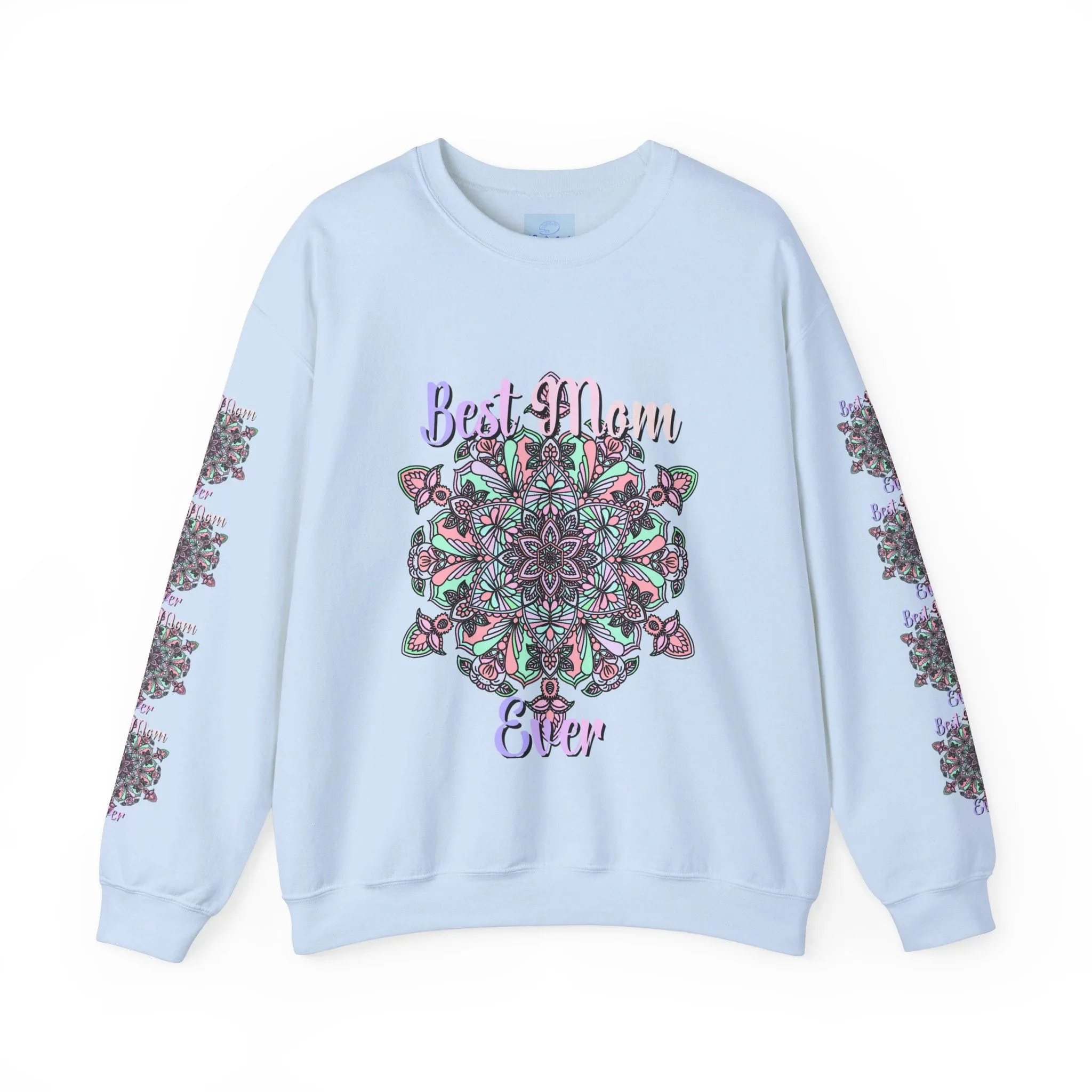 Handmade Mandala Design Sweatshirt - Best Mom Ever