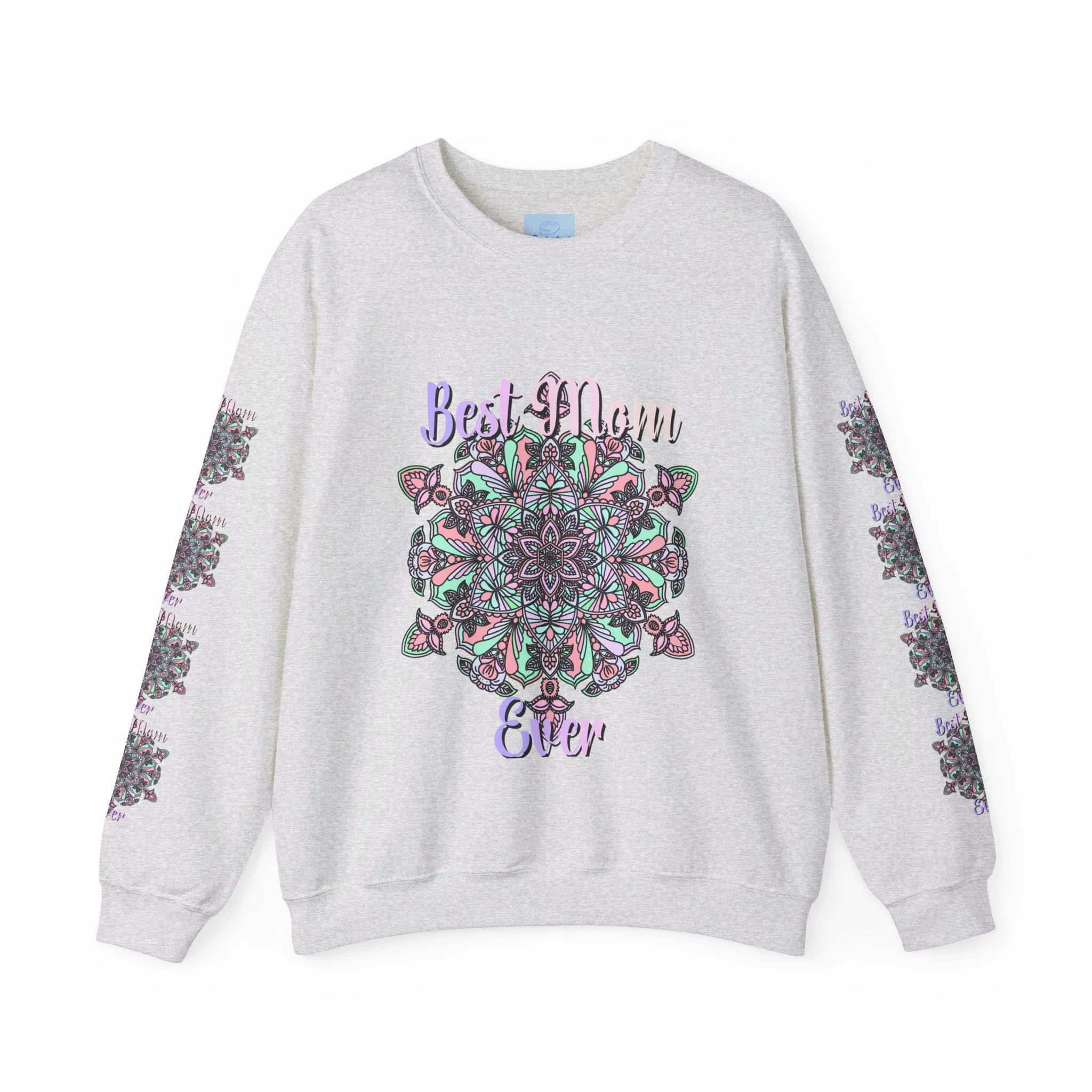 Handmade Mandala Design Sweatshirt - Best Mom Ever