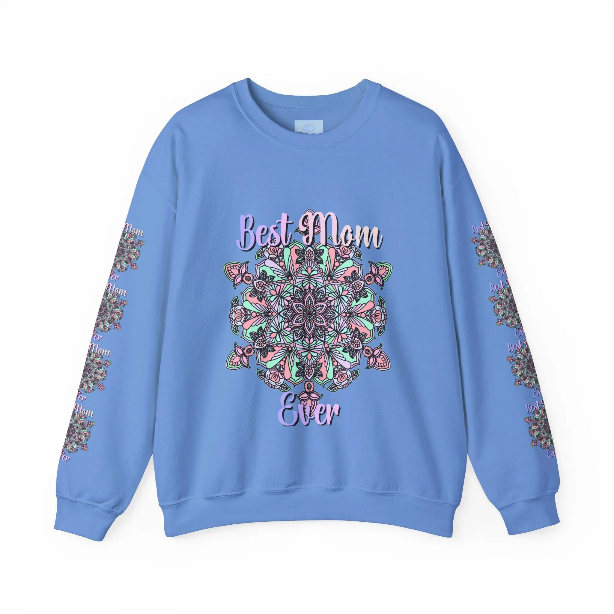 Handmade Mandala Design Sweatshirt - Best Mom Ever
