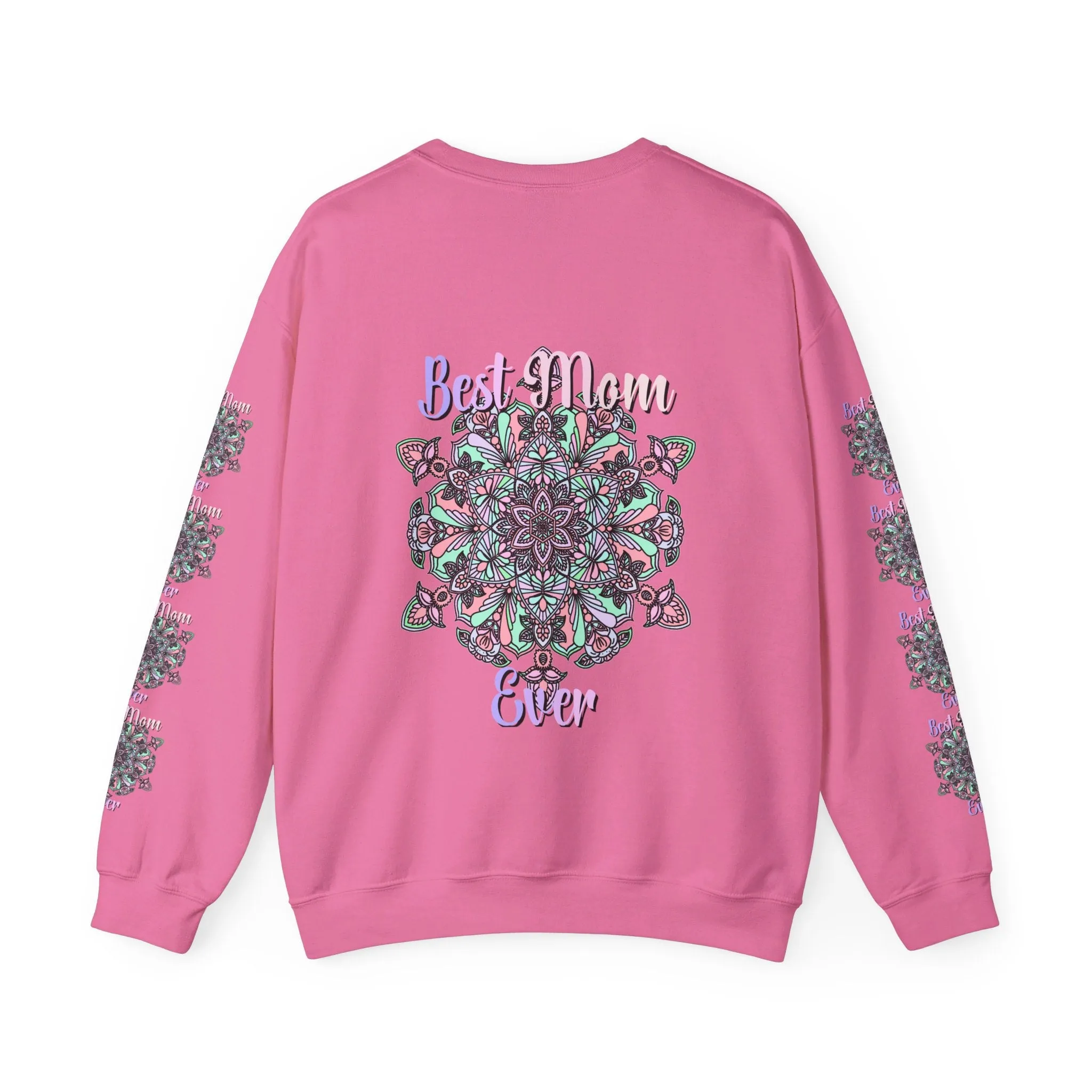 Handmade Mandala Design Sweatshirt - Best Mom Ever