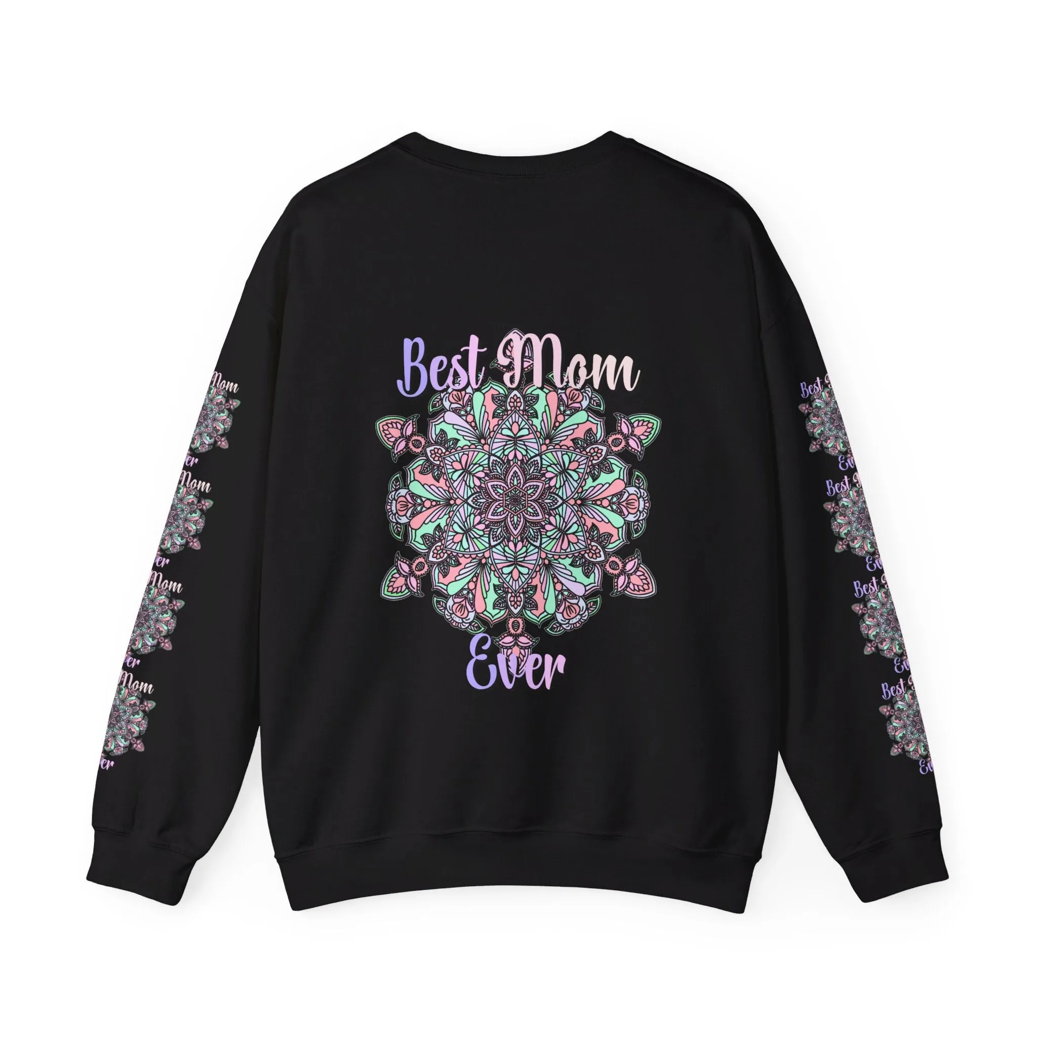 Handmade Mandala Design Sweatshirt - Best Mom Ever