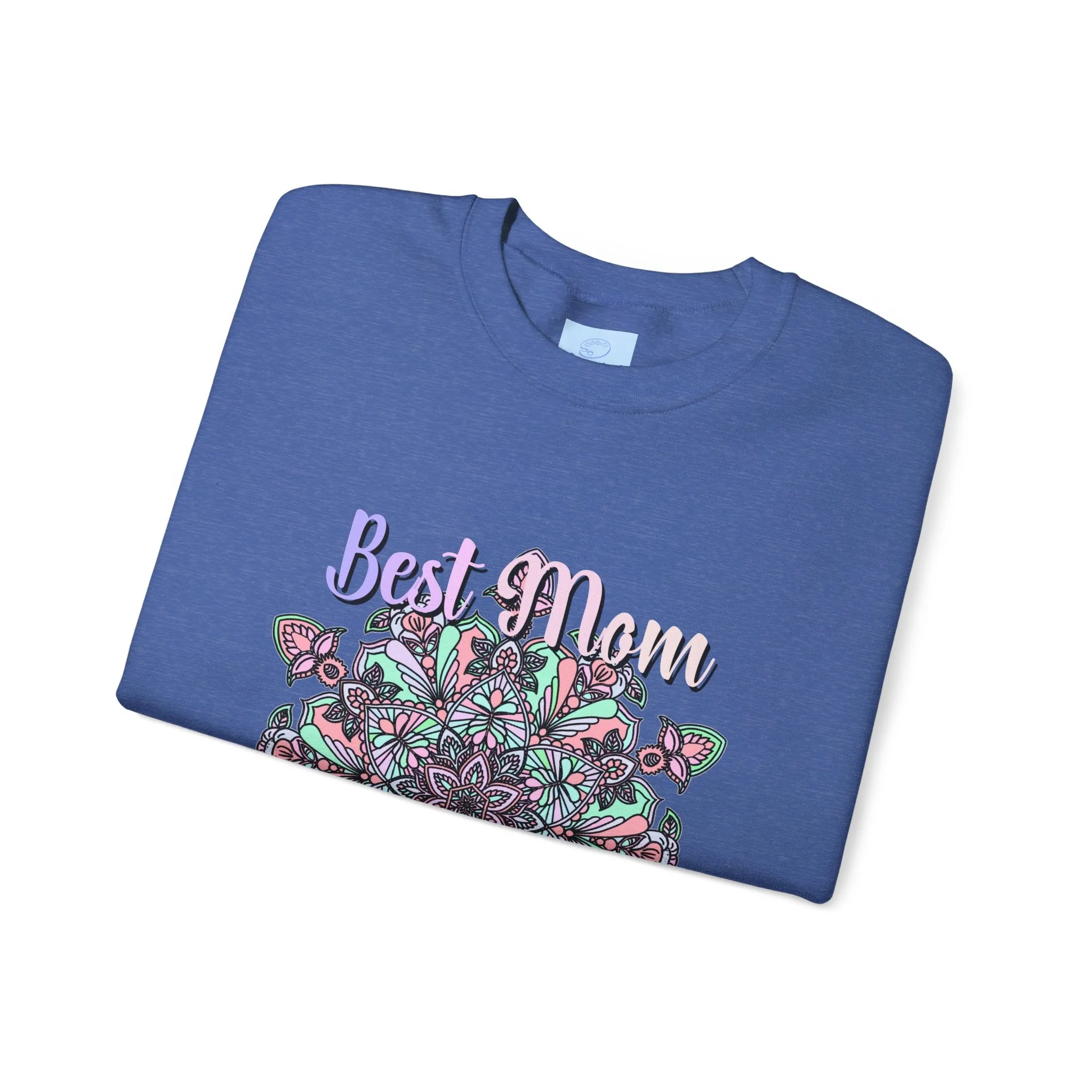 Handmade Mandala Design Sweatshirt - Best Mom Ever