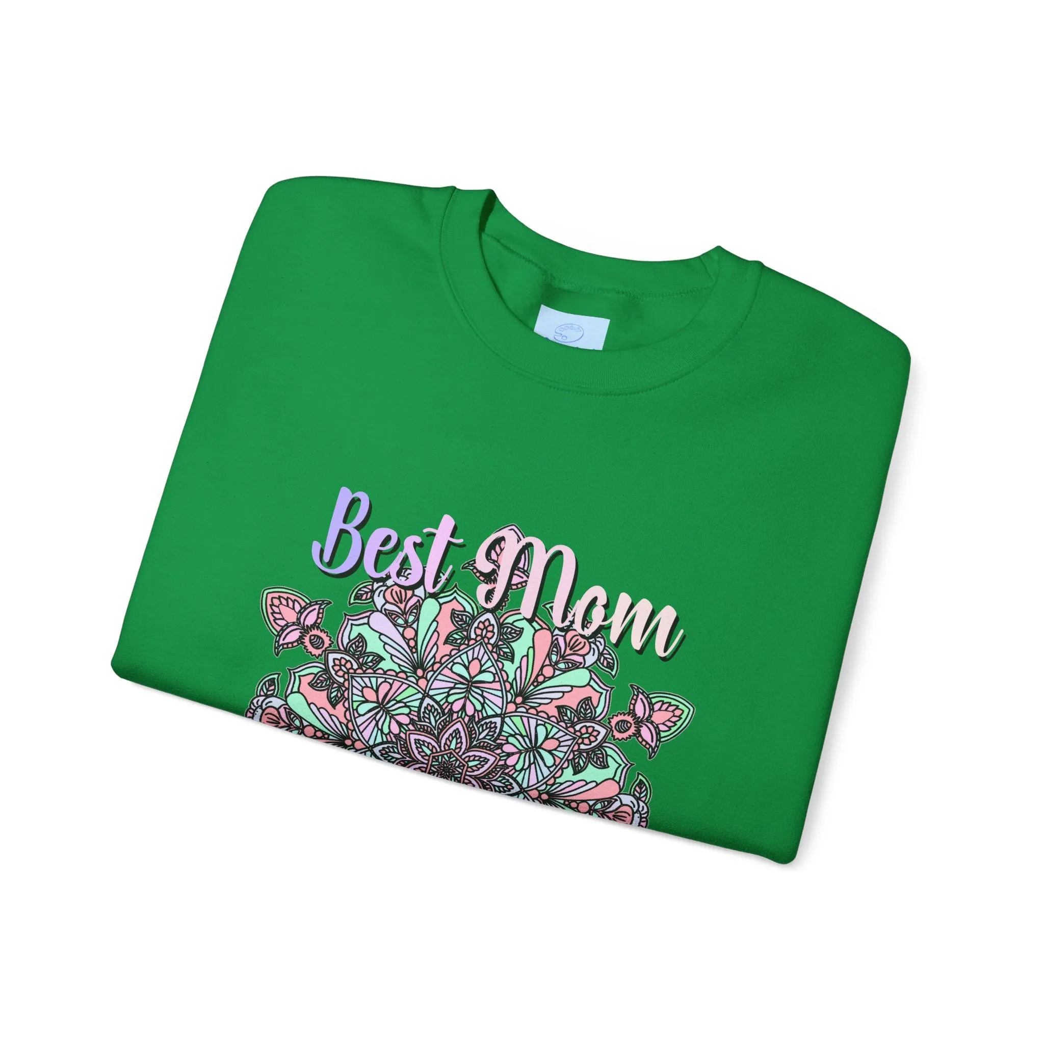 Handmade Mandala Design Sweatshirt - Best Mom Ever