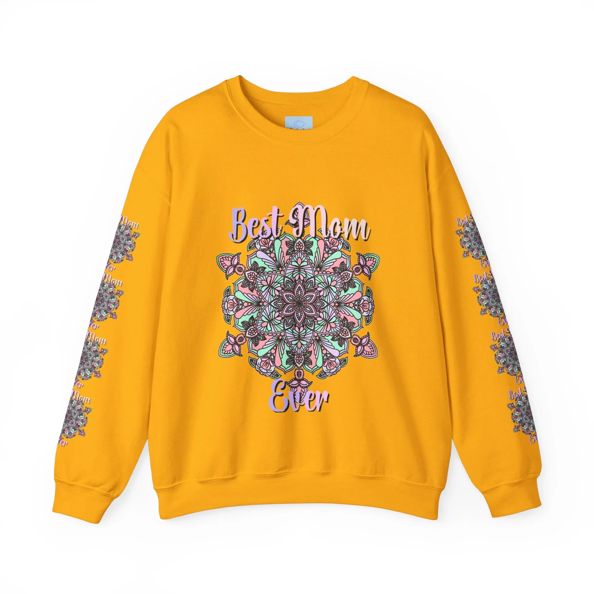Handmade Mandala Design Sweatshirt - Best Mom Ever